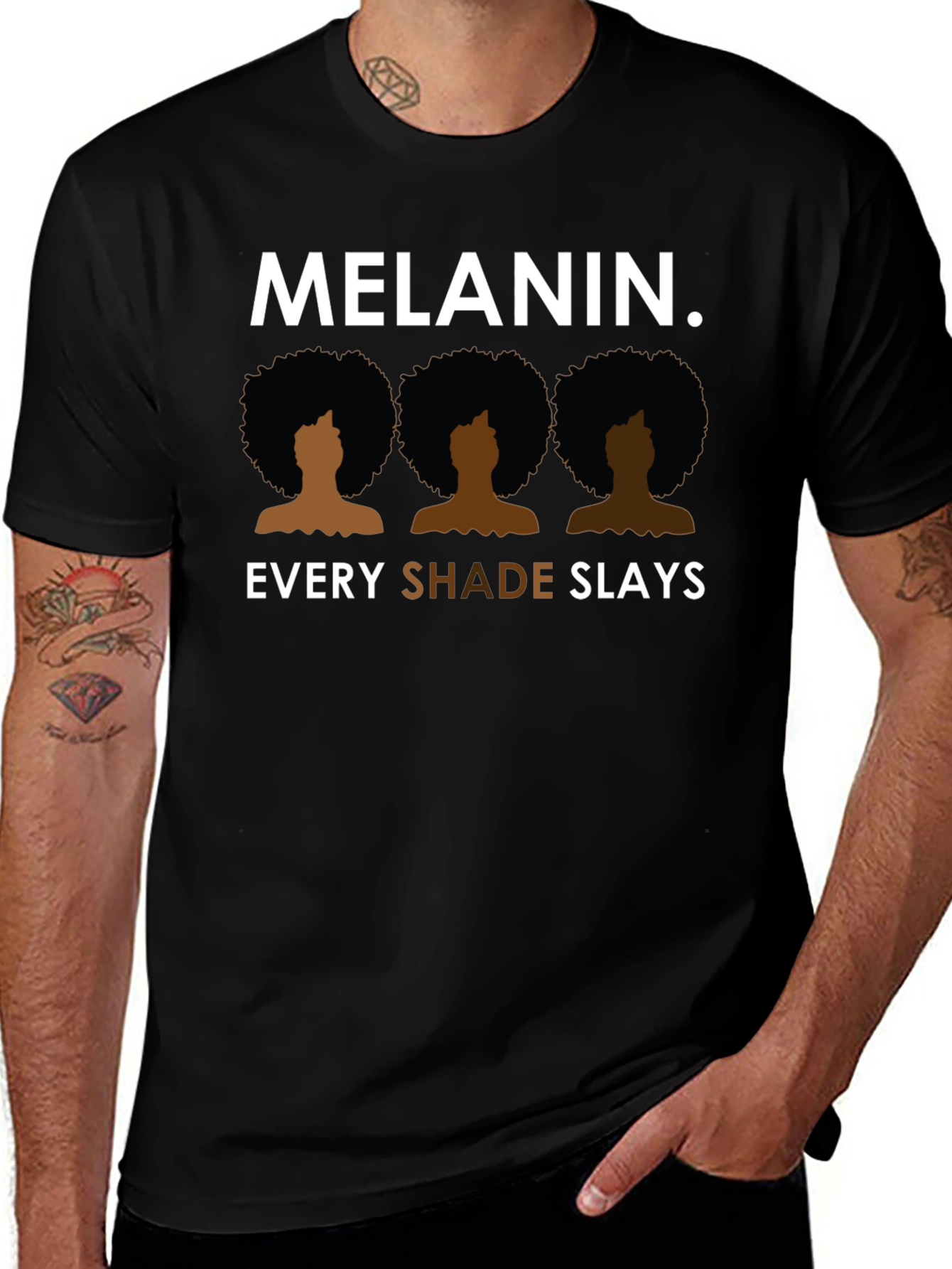 Melanin Every Shade Slays Graphic Tee