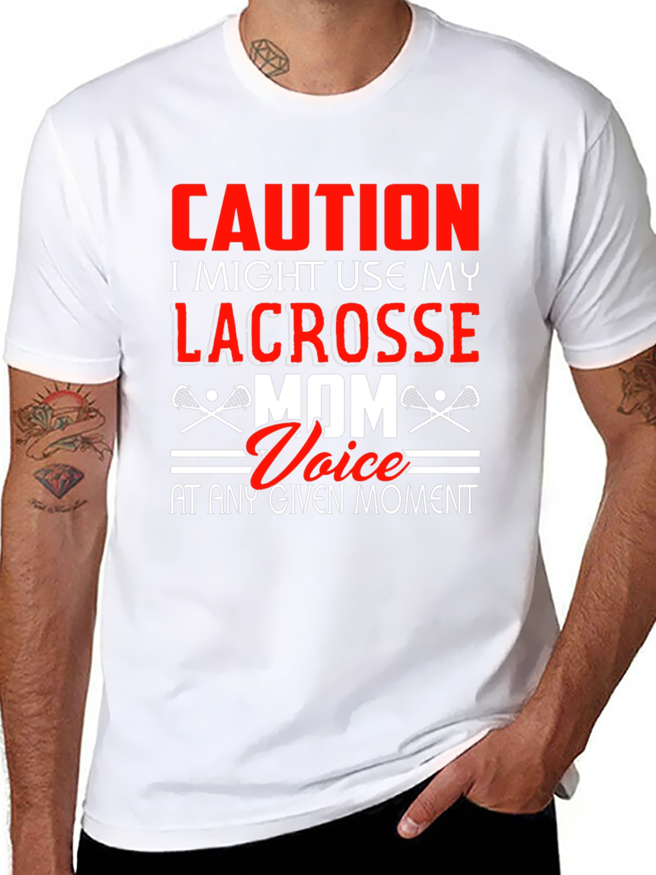 Caution Lacrosse Mom T-Shirt