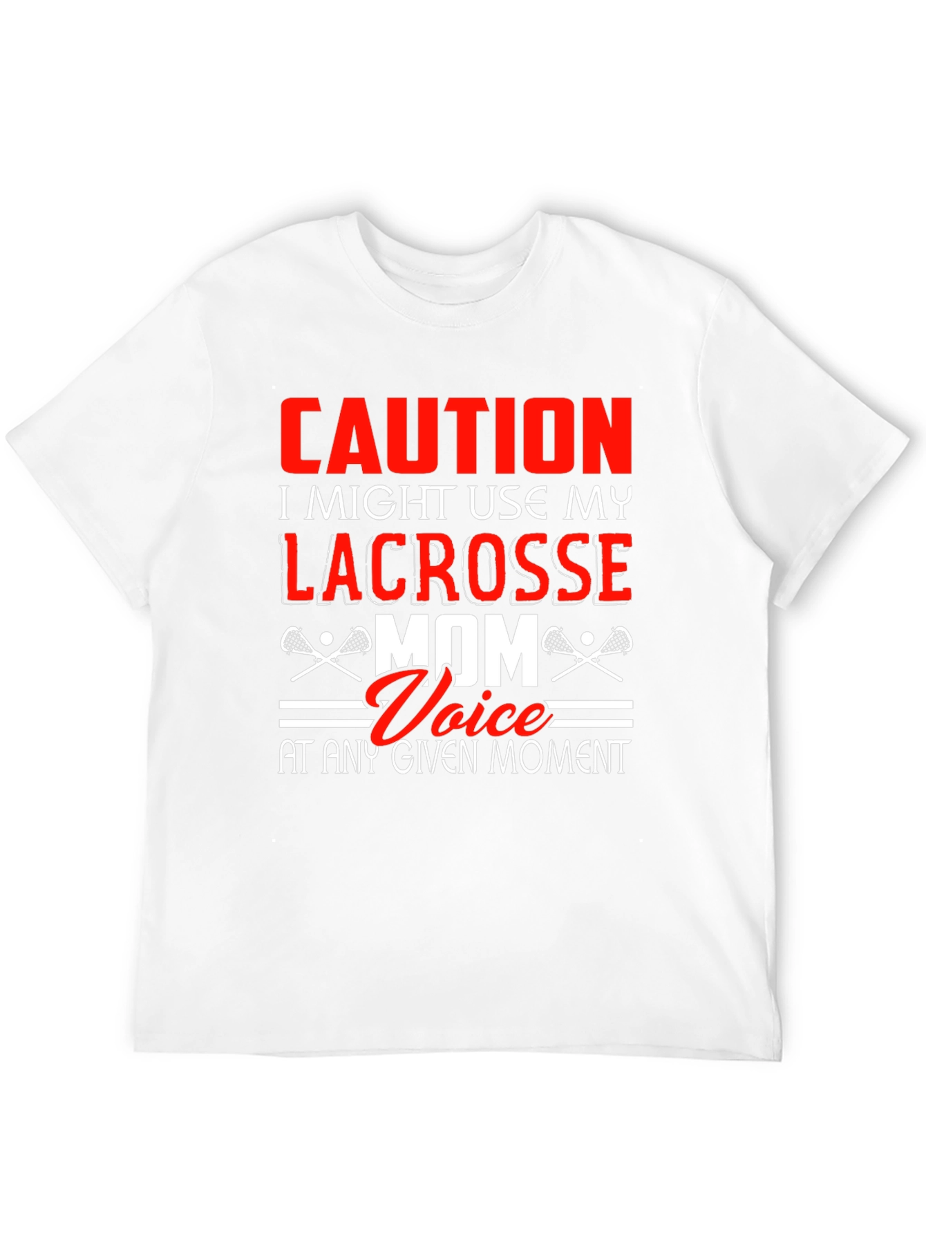 Caution Lacrosse Mom T-Shirt