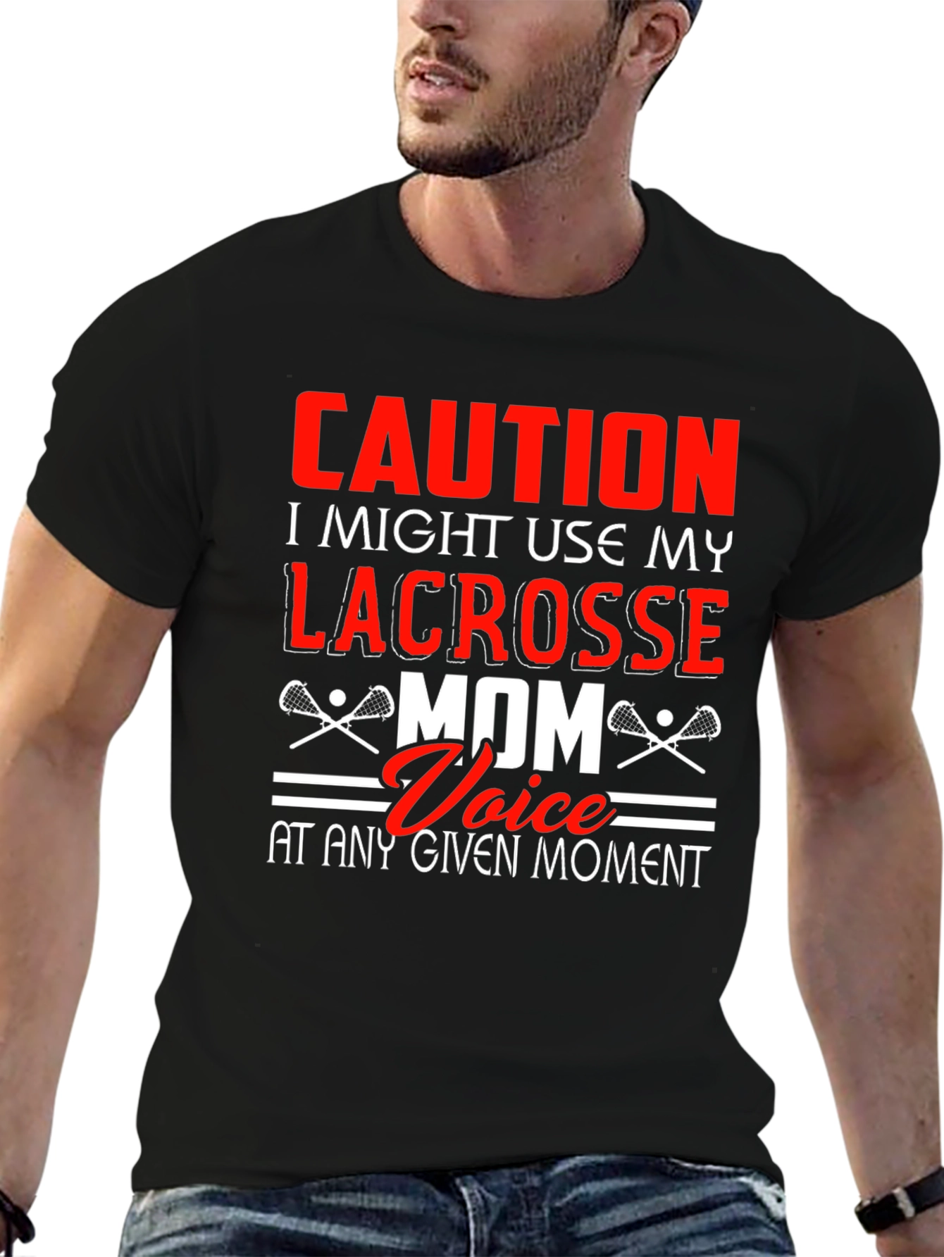 Caution Lacrosse Mom T-Shirt