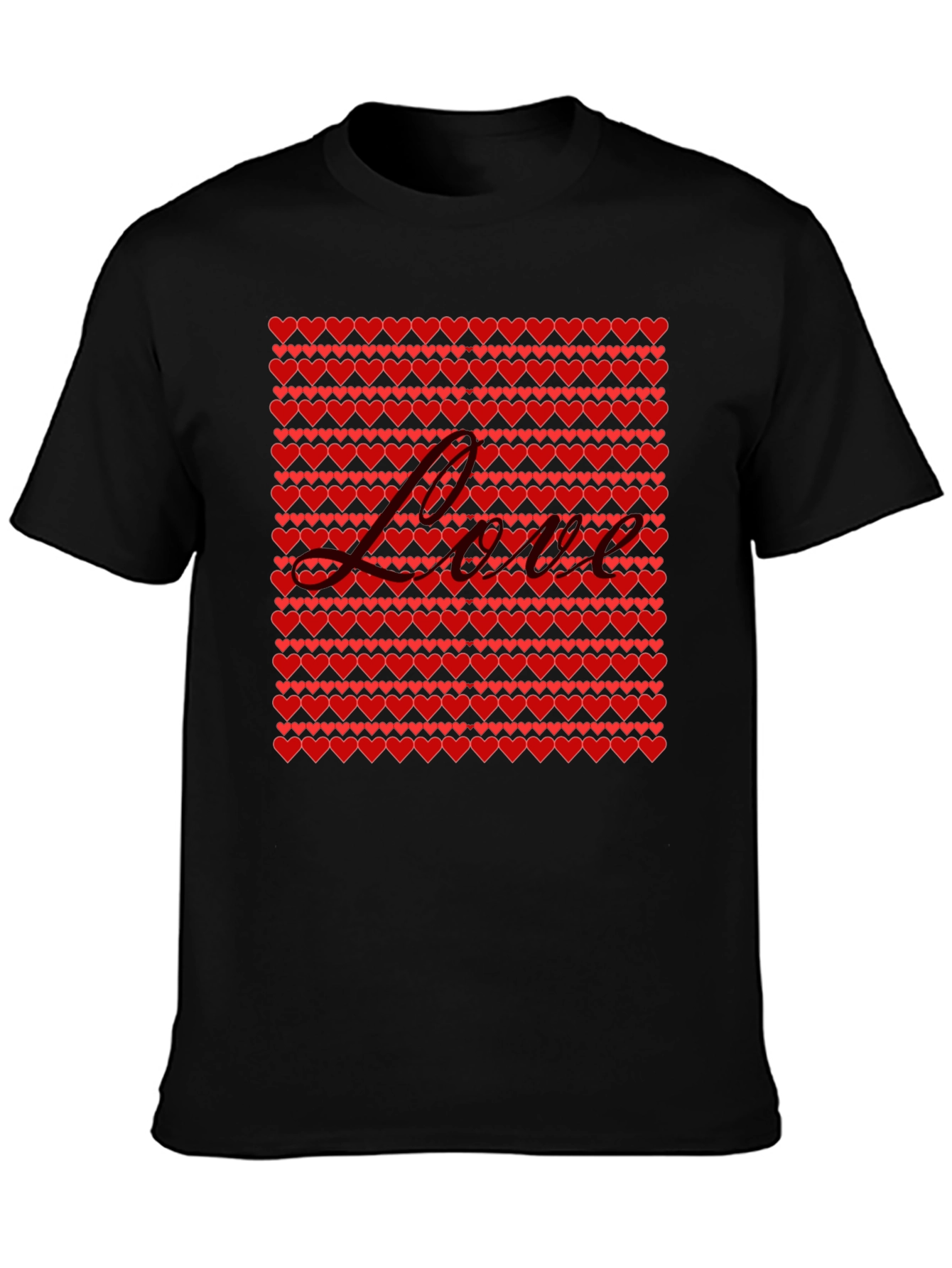 Love Heart Pattern T-Shirt - Valentines Day Gift