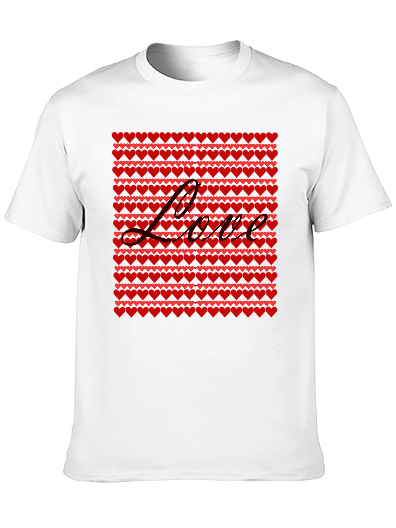 Love Heart Pattern T-Shirt - Valentines Day Gift