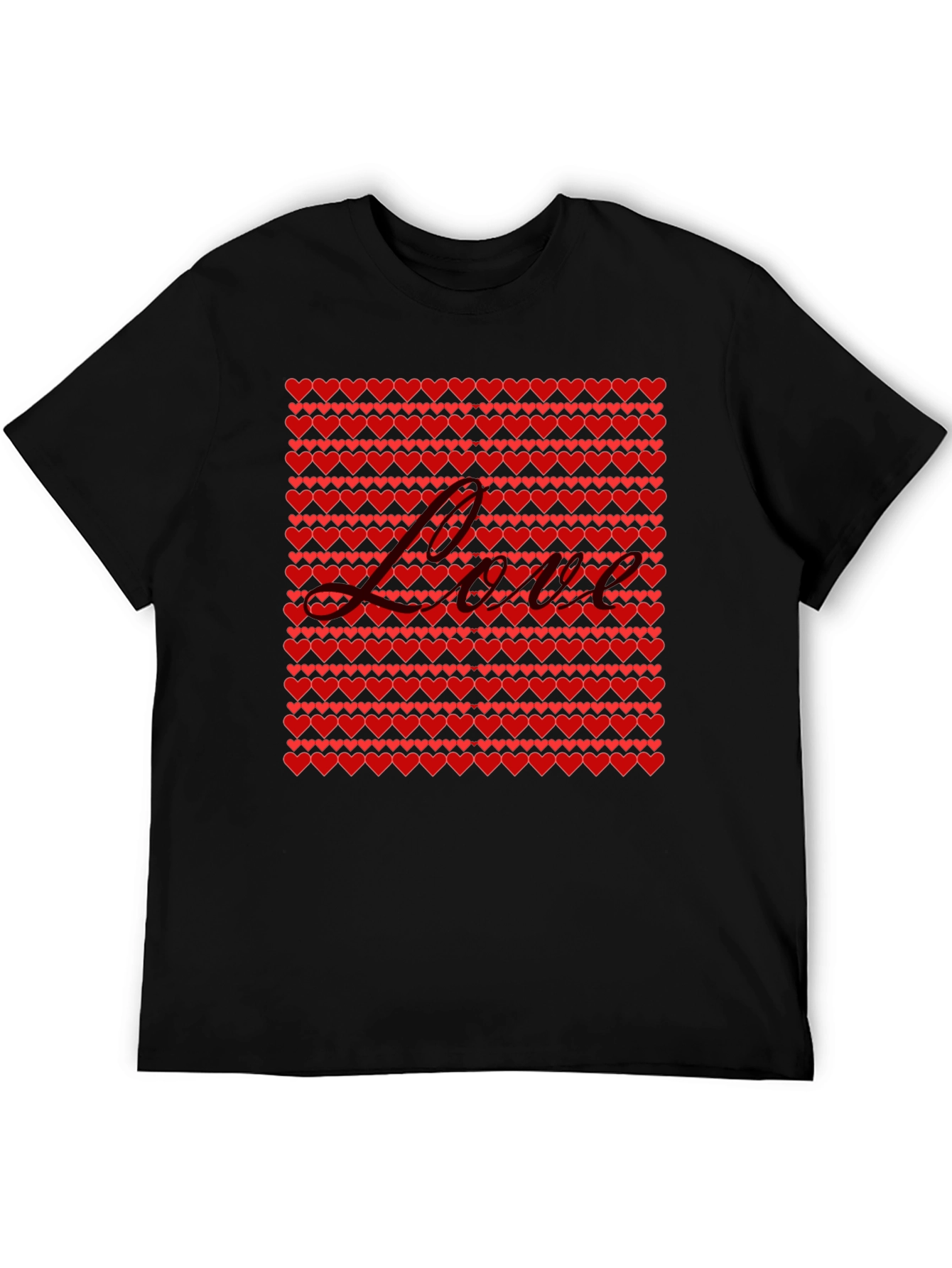 Love Heart Pattern T-Shirt - Valentines Day Gift