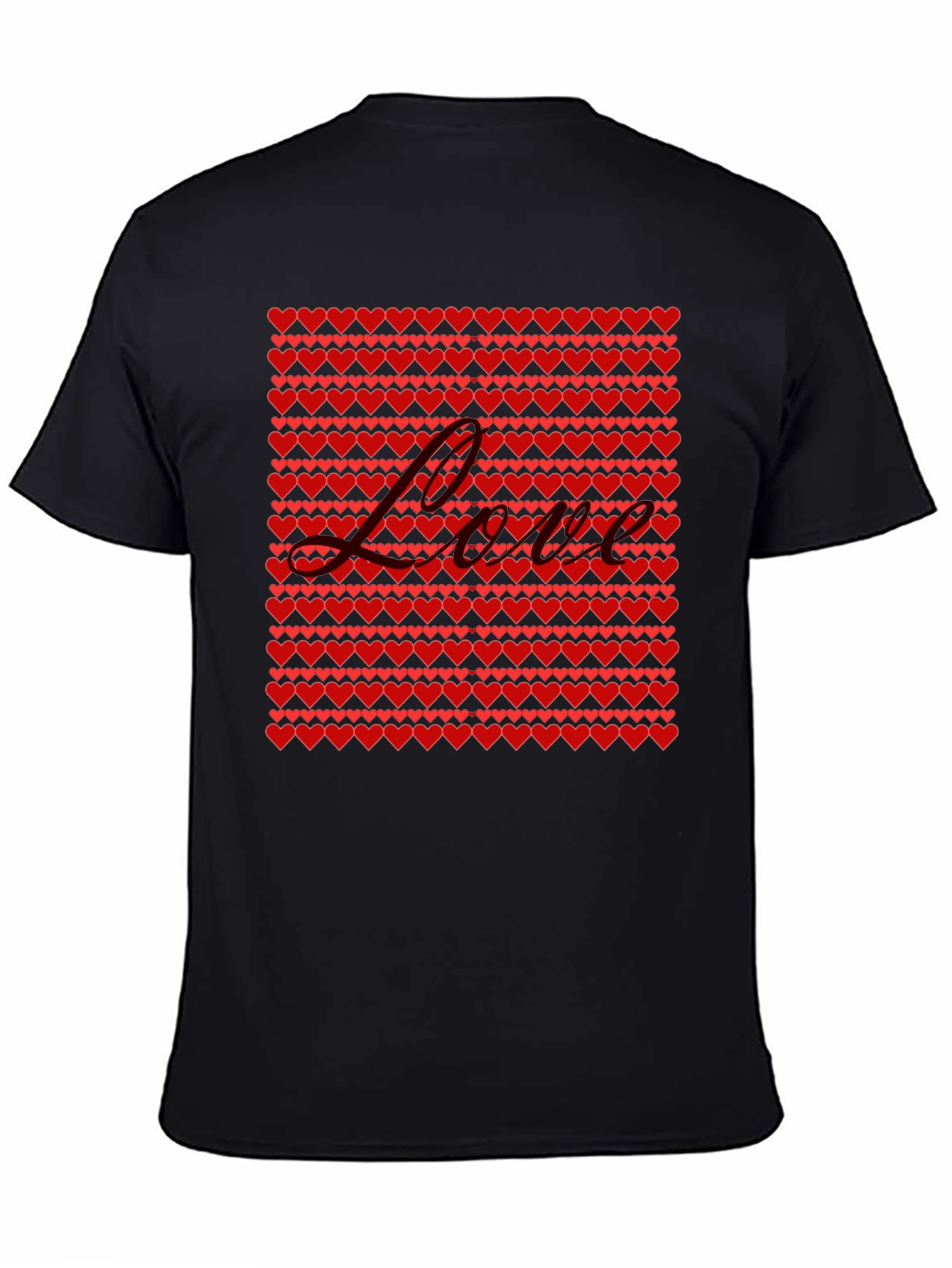 Love Heart Pattern T-Shirt - Valentines Day Gift