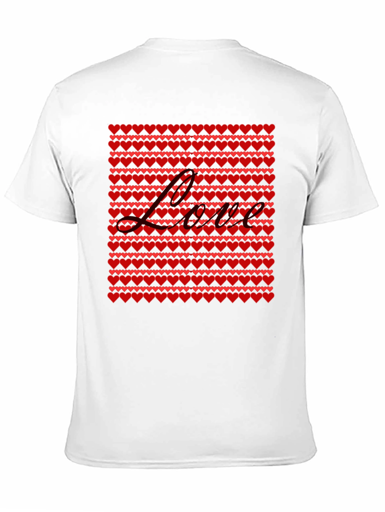 Love Heart Pattern T-Shirt - Valentines Day Gift