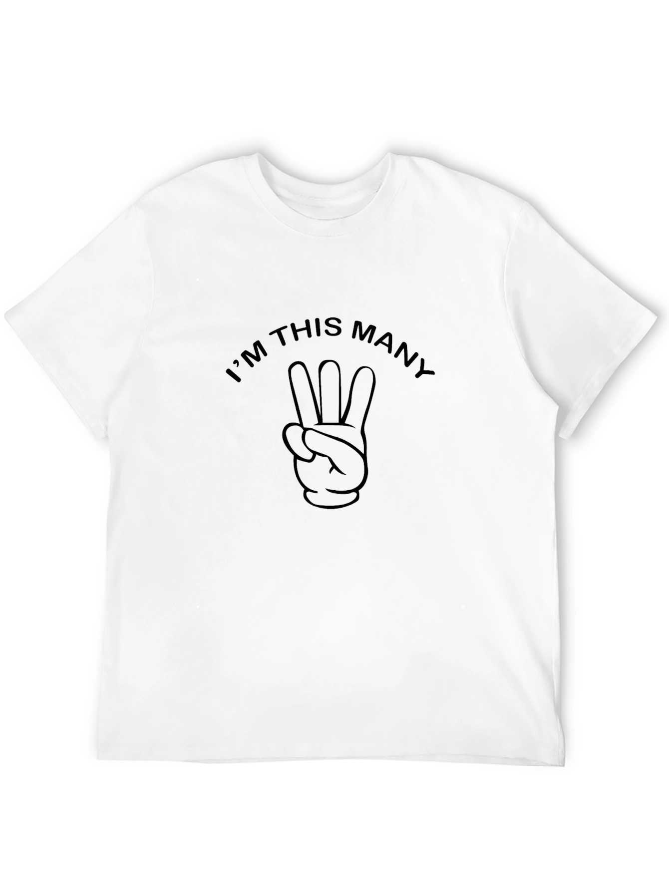 Im This Many Three Birthday T-Shirt
