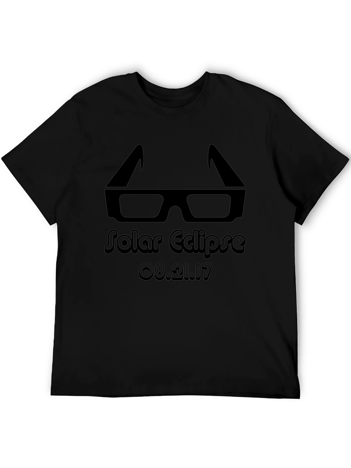 Solar Eclipse Glasses Black T-Shirt - 2017 Event