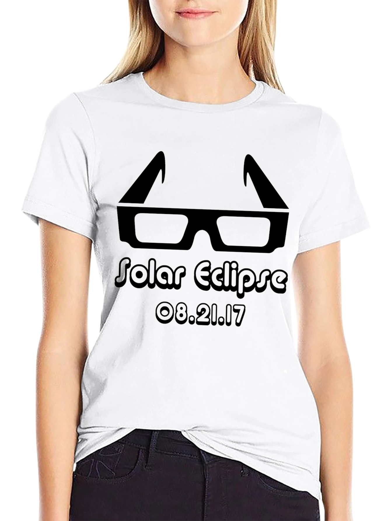 Solar Eclipse Glasses Black T-Shirt - 2017 Event