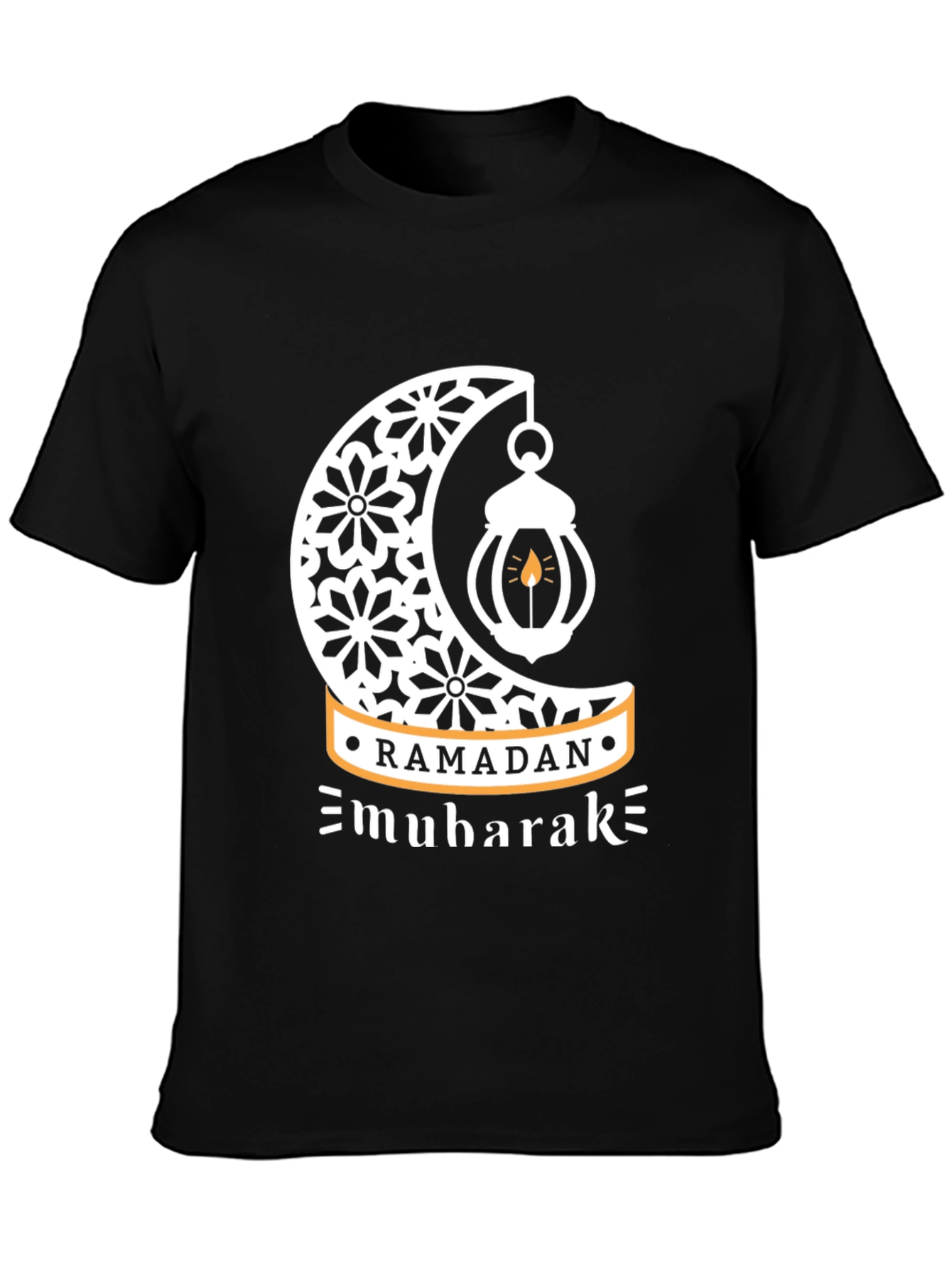 Ramadan Mubarak T-Shirt - Festive Islamic Crescent Moon Design