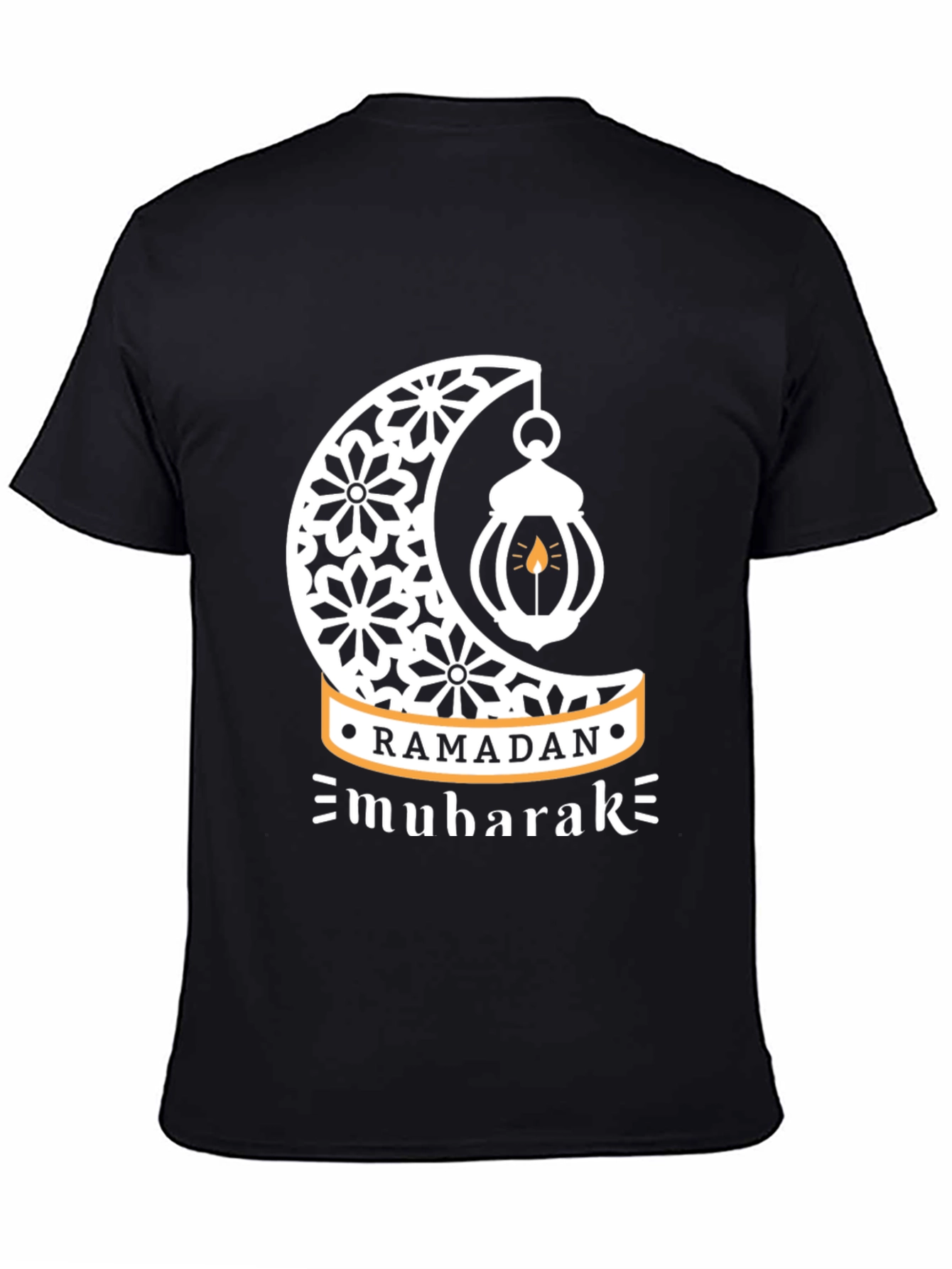 Ramadan Mubarak T-Shirt - Festive Islamic Crescent Moon Design