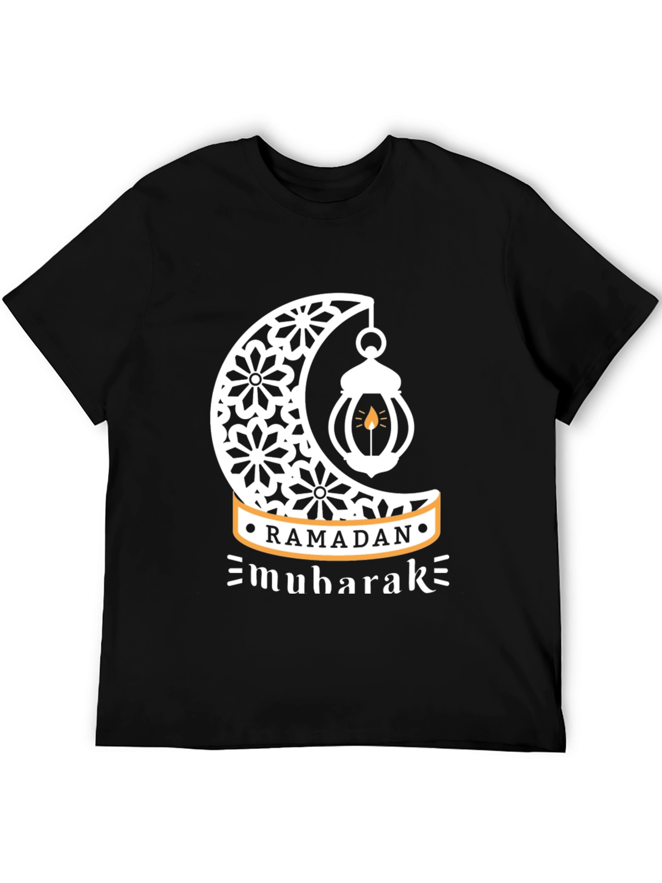 Ramadan Mubarak T-Shirt - Festive Islamic Crescent Moon Design