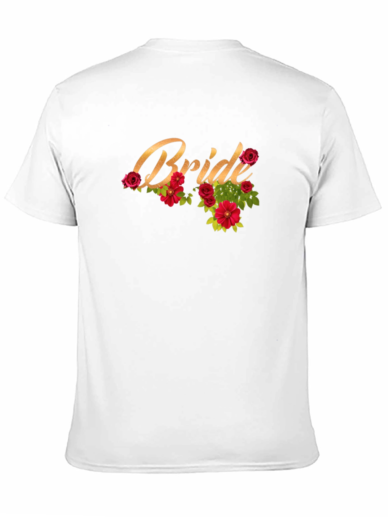 Bride T-Shirt with Floral Design