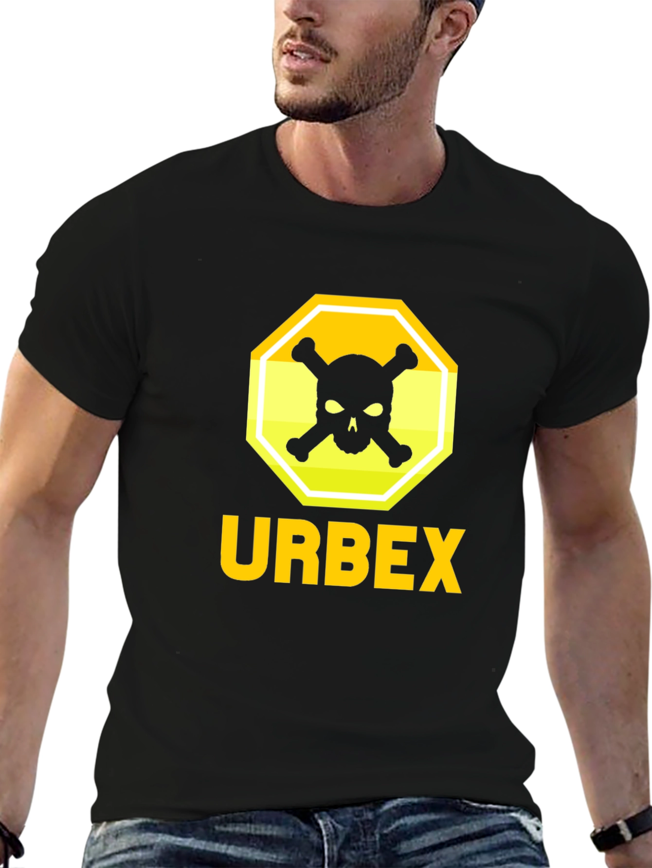 Urbex Skull & Crossbones Graphic Tee - Black