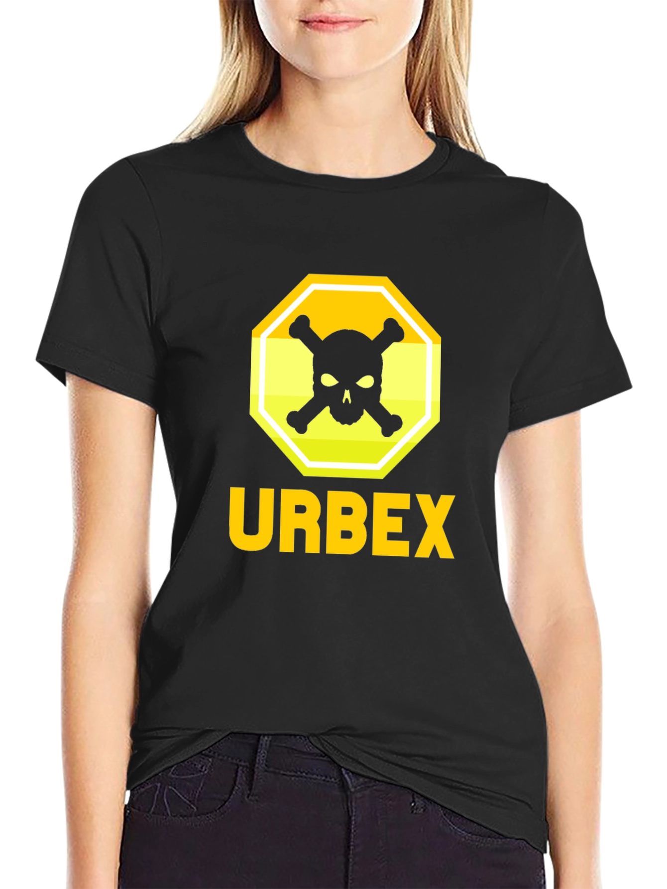 Urbex Skull & Crossbones Graphic Tee - Black