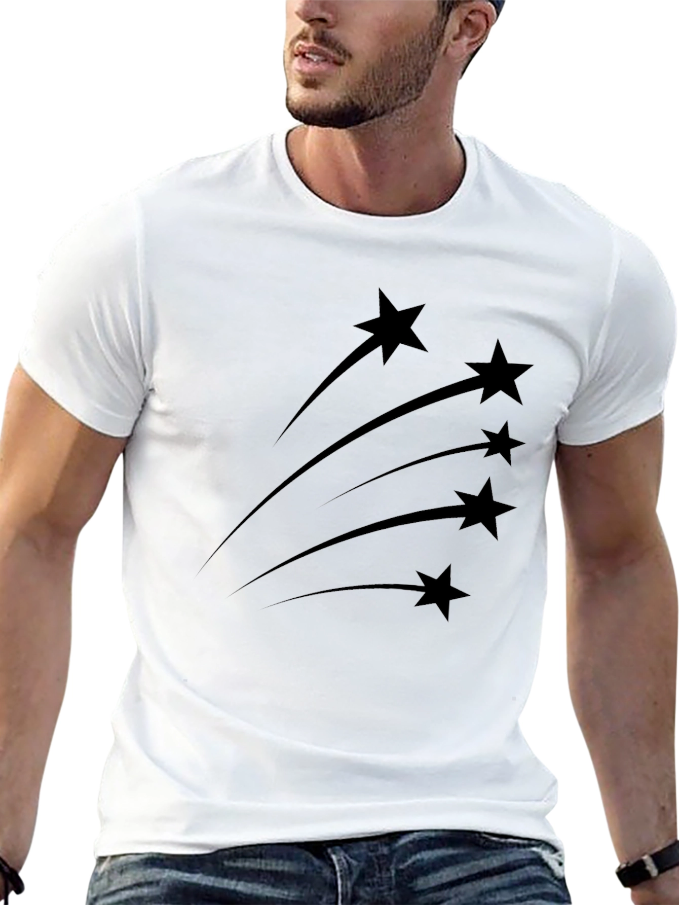 Mens Black Star Trail T-Shirt