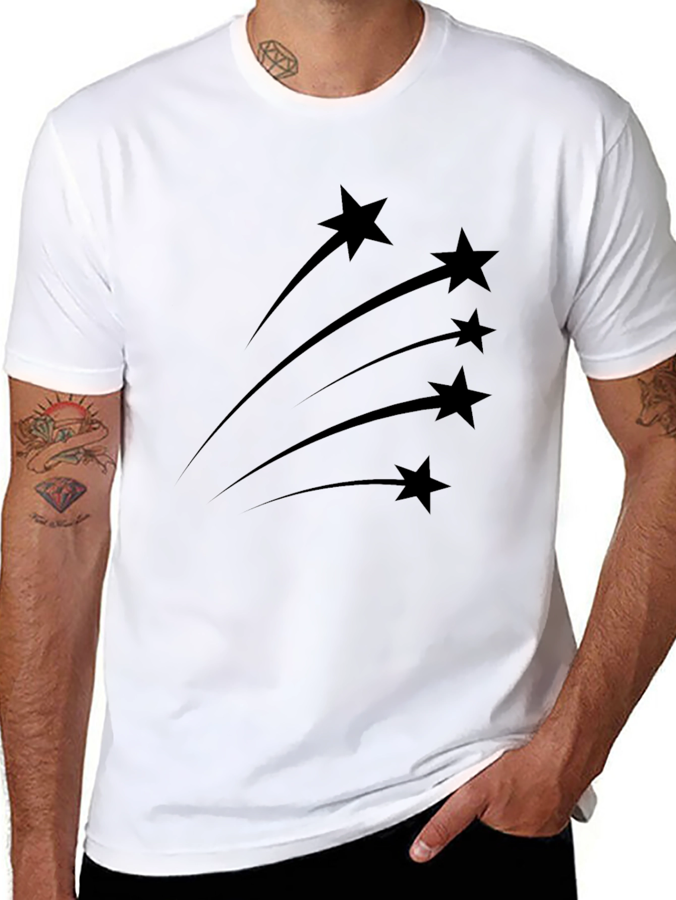 Mens Black Star Trail T-Shirt