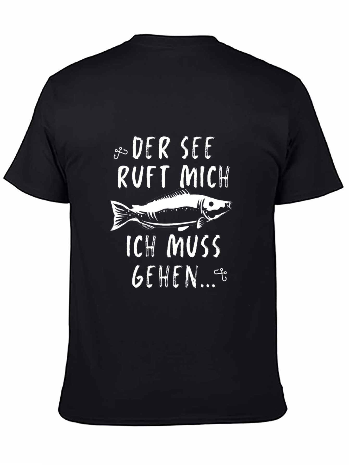 Fishing Lovers Black T-Shirt - The Lake Calls!