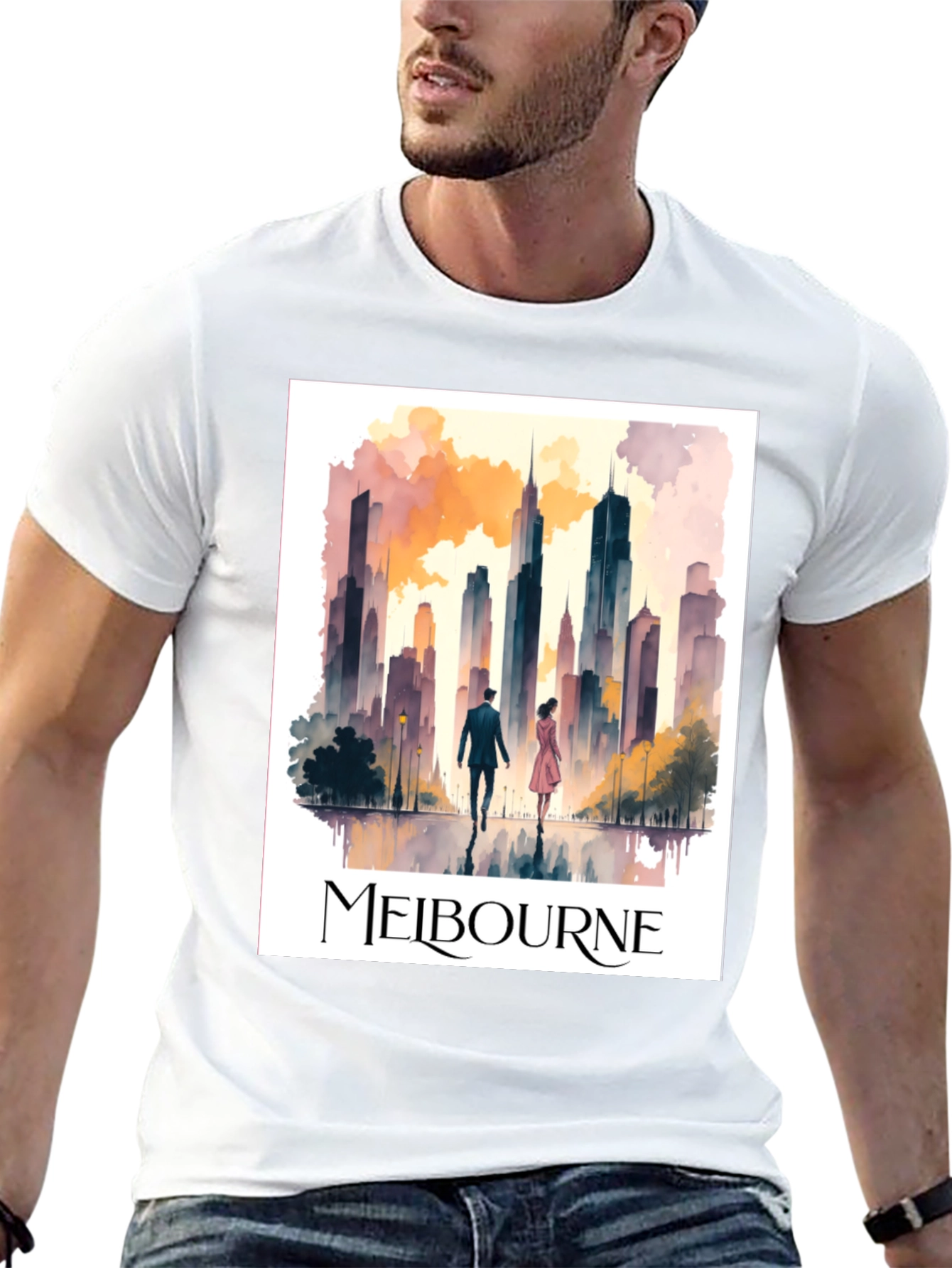 Melbourne Cityscape Graphic Tee