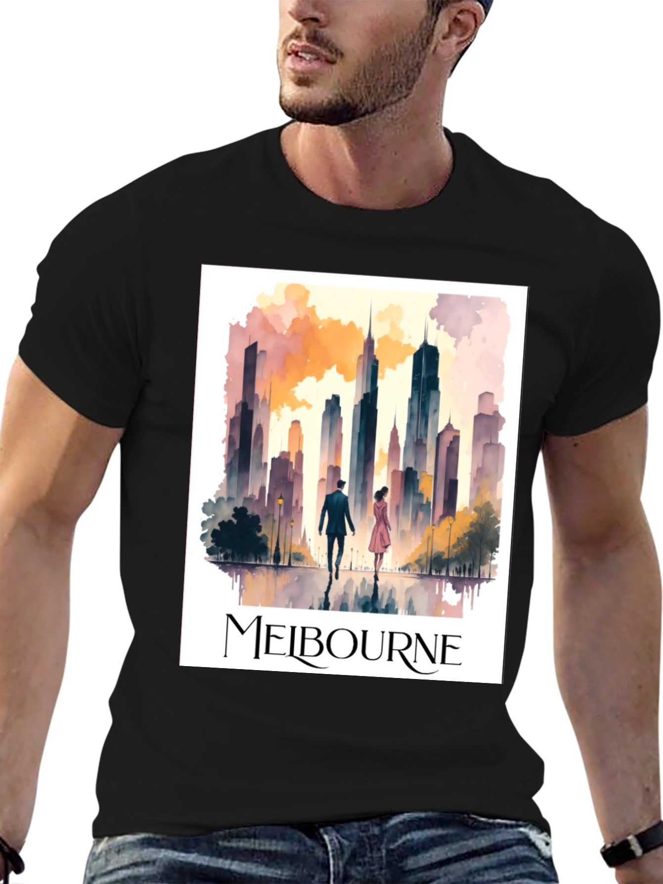 Melbourne Cityscape Graphic Tee