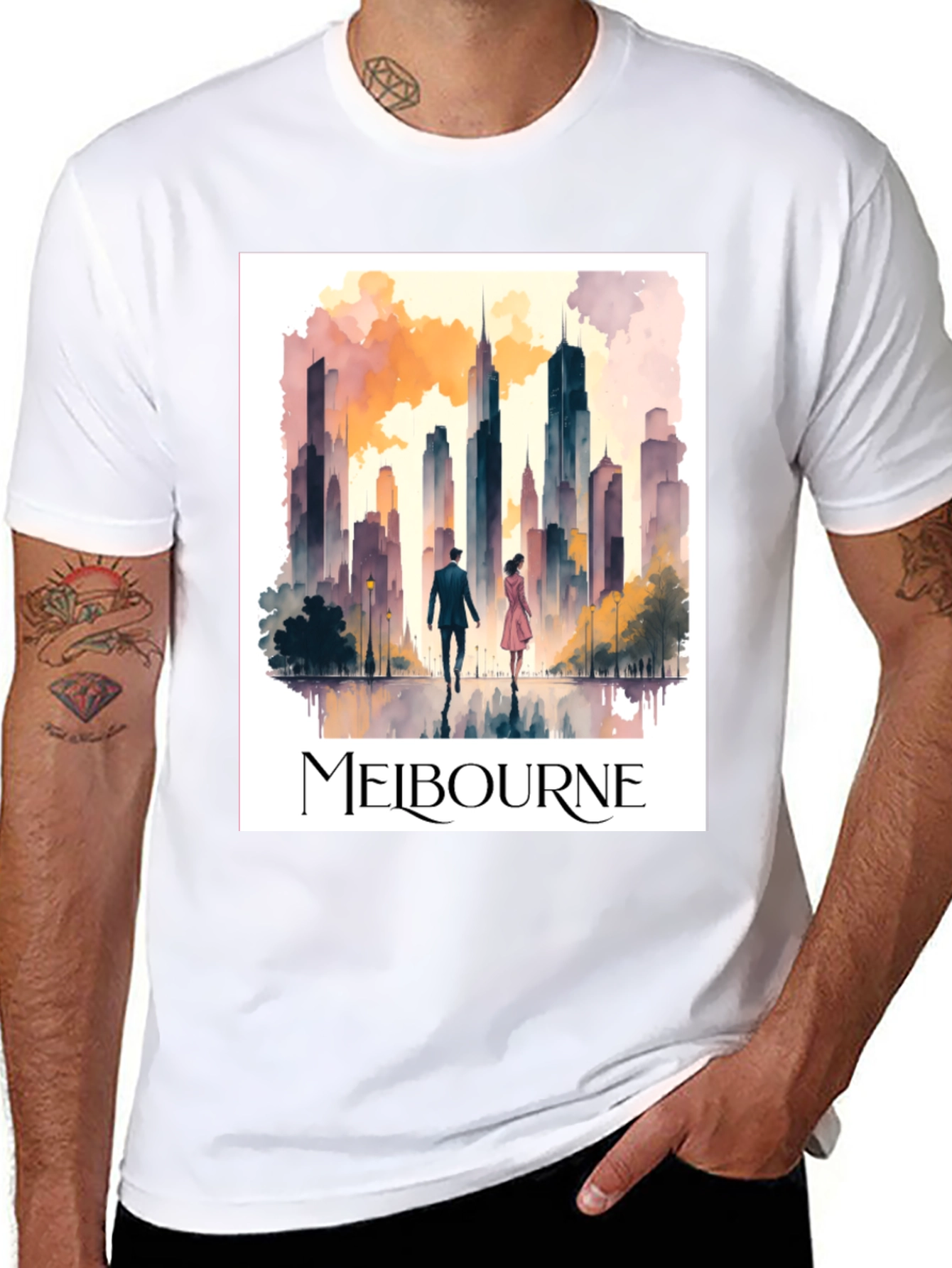 Melbourne Cityscape Graphic Tee