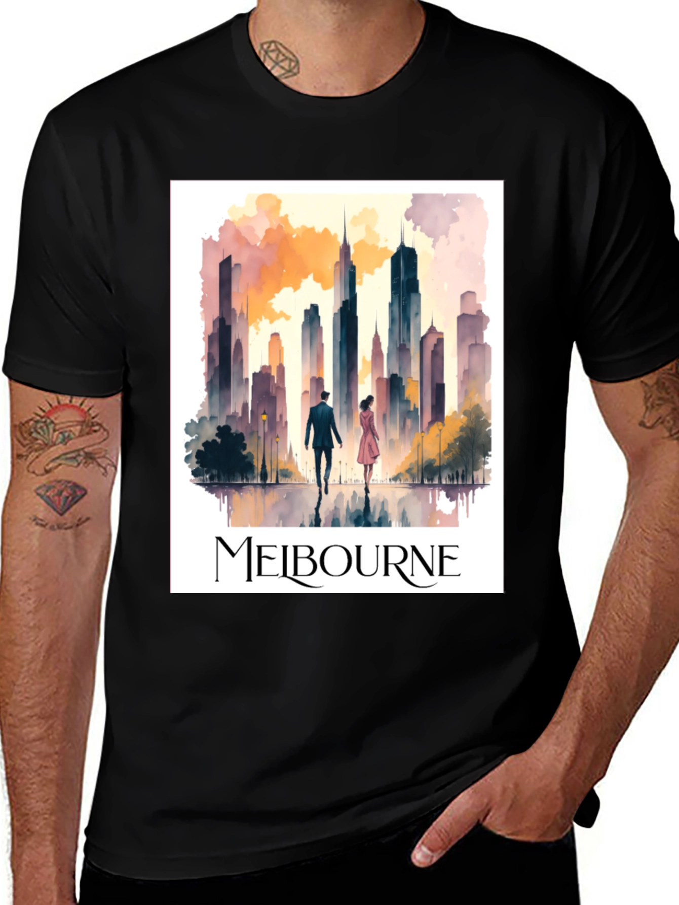 Melbourne Cityscape Graphic Tee