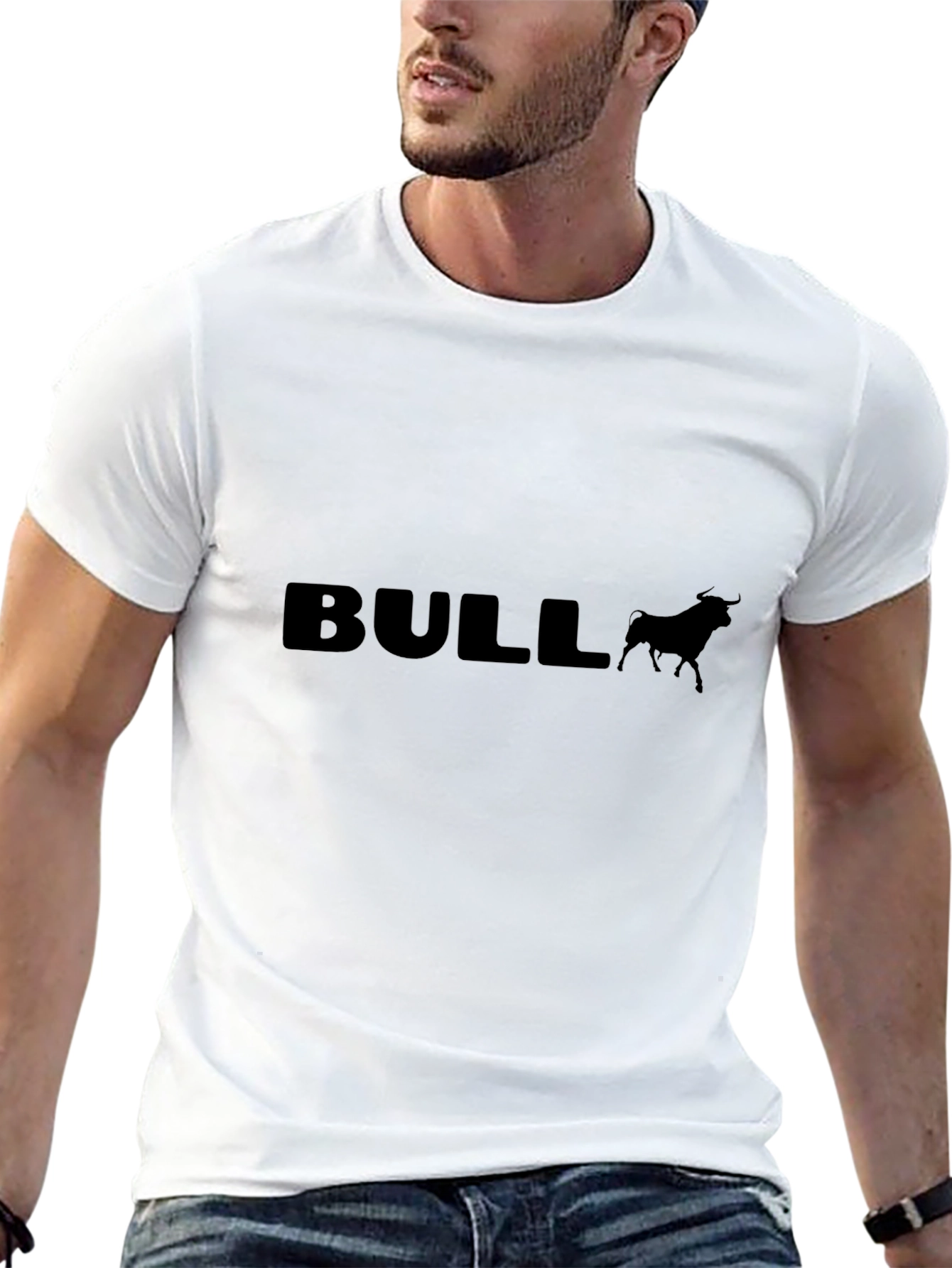 Bold Bull Graphic Tee - Black