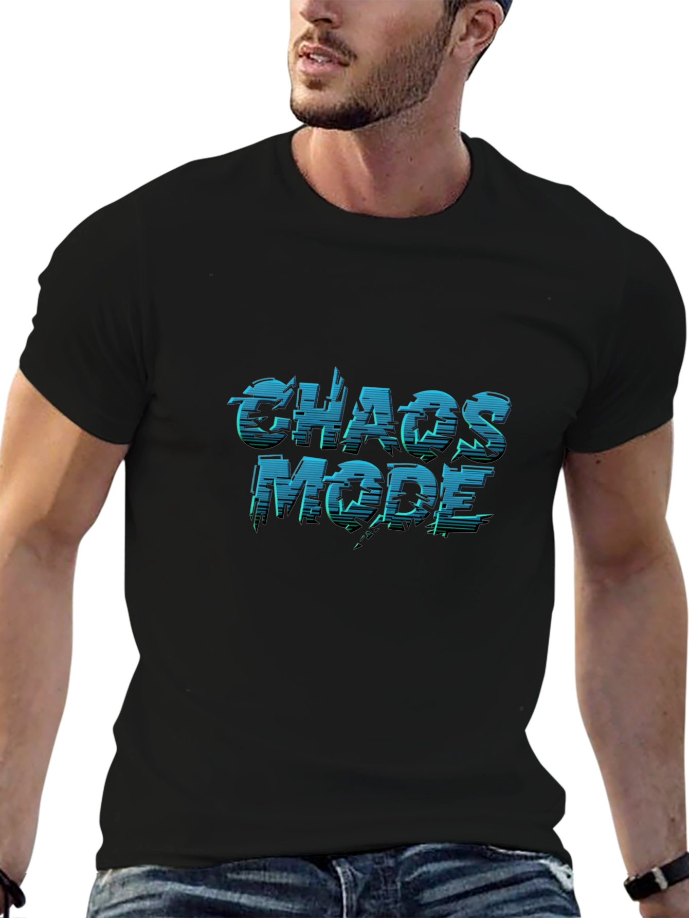 Chaos Mode Black T-Shirt - Gamer Style