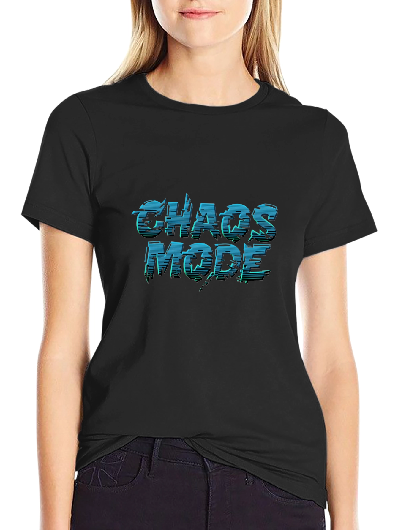 Chaos Mode Black T-Shirt - Gamer Style