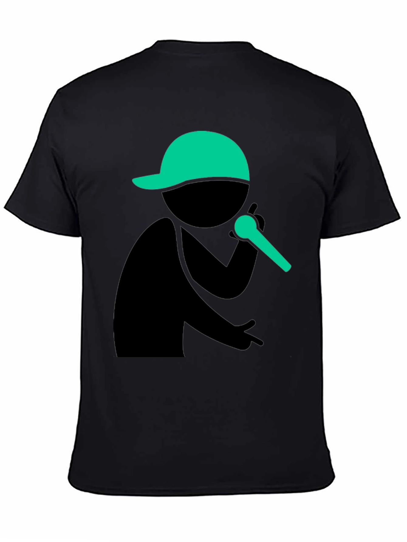 Stick Figure Rapper T-Shirt - Black