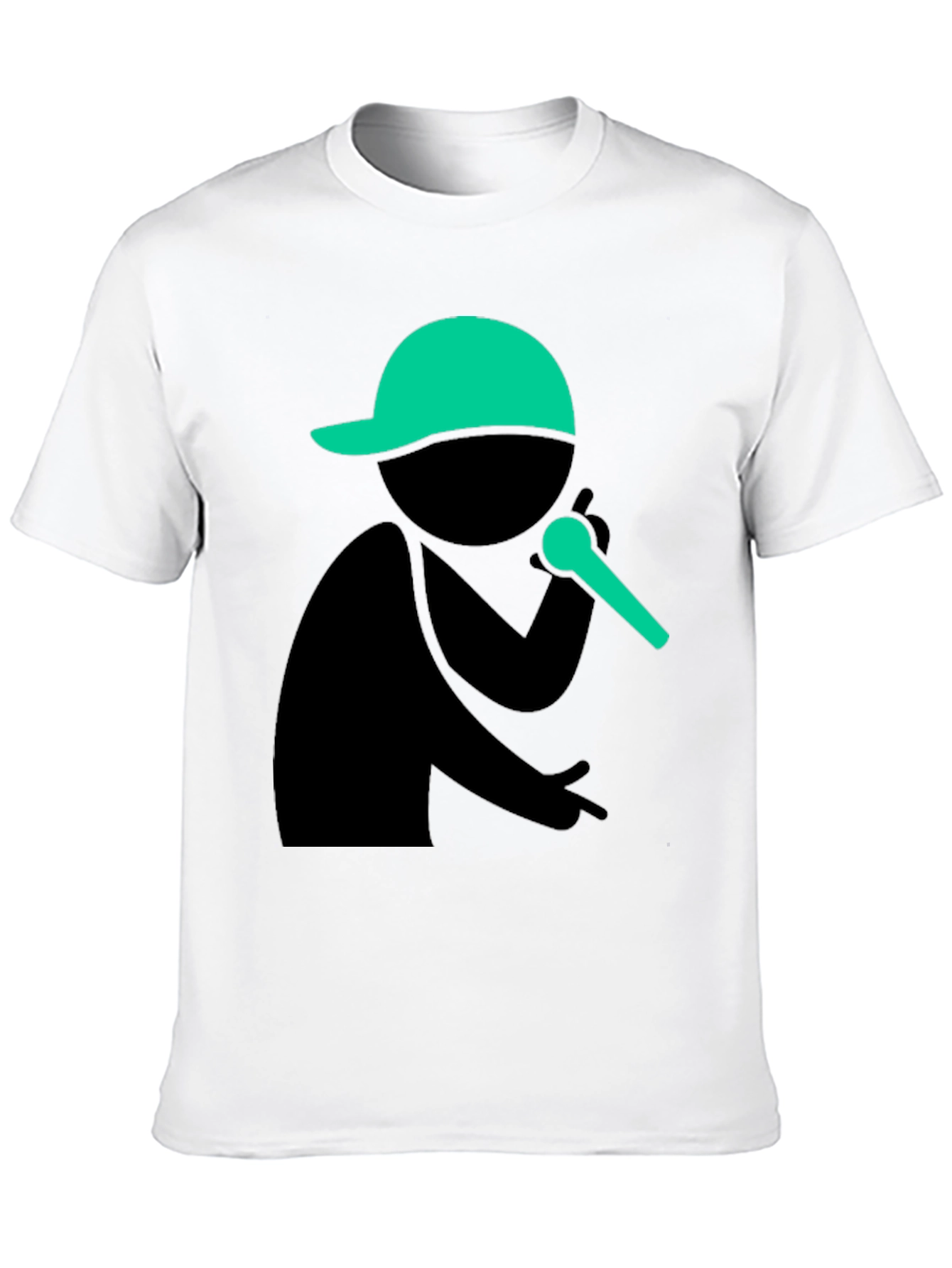 Stick Figure Rapper T-Shirt - Black