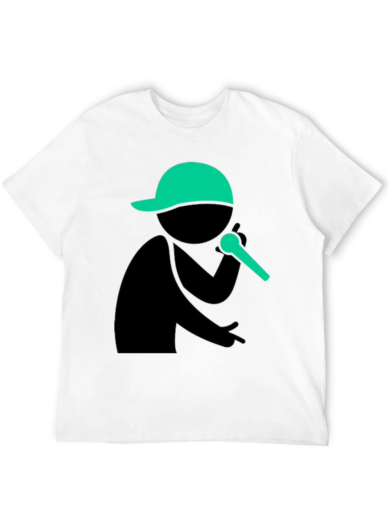 Stick Figure Rapper T-Shirt - Black