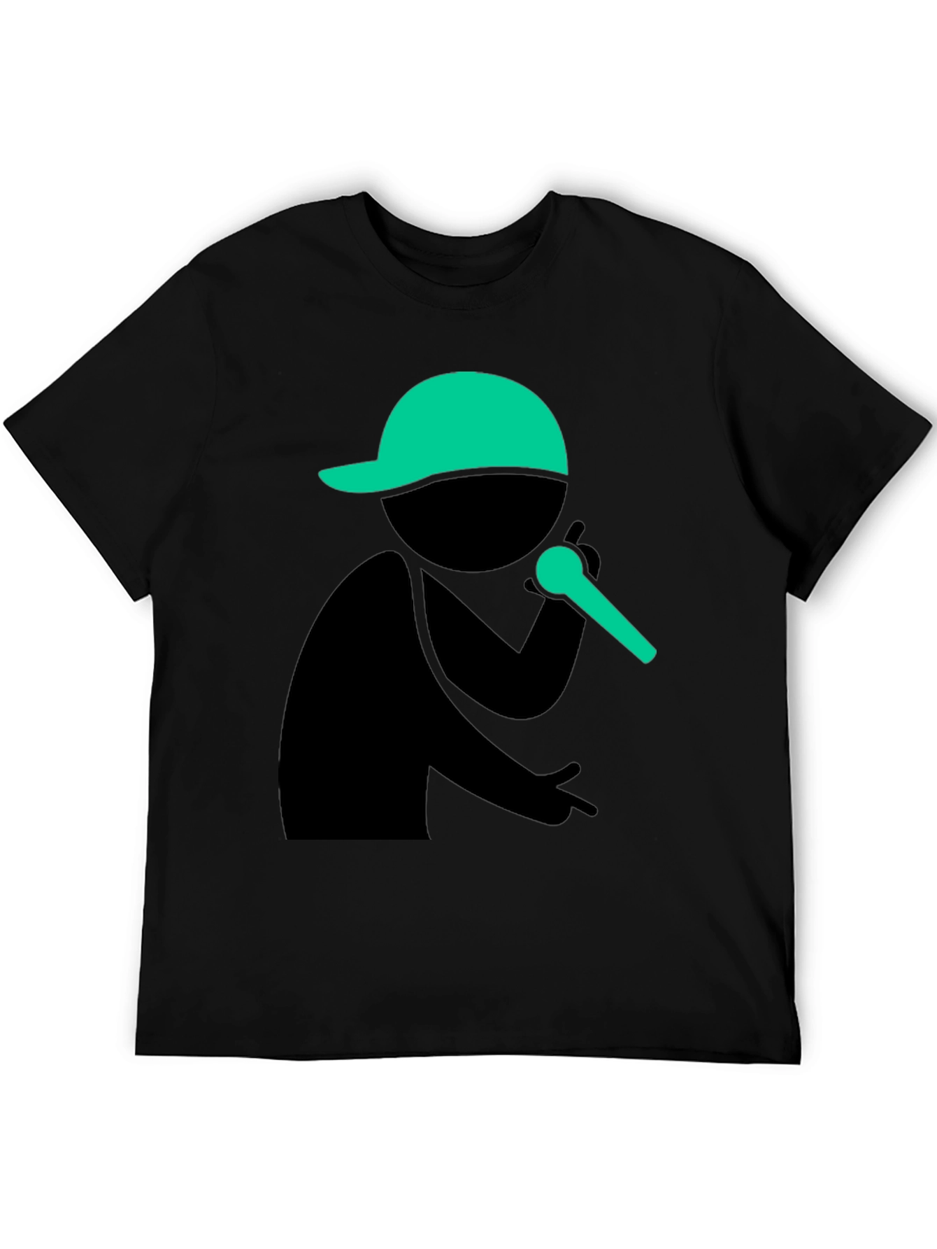 Stick Figure Rapper T-Shirt - Black