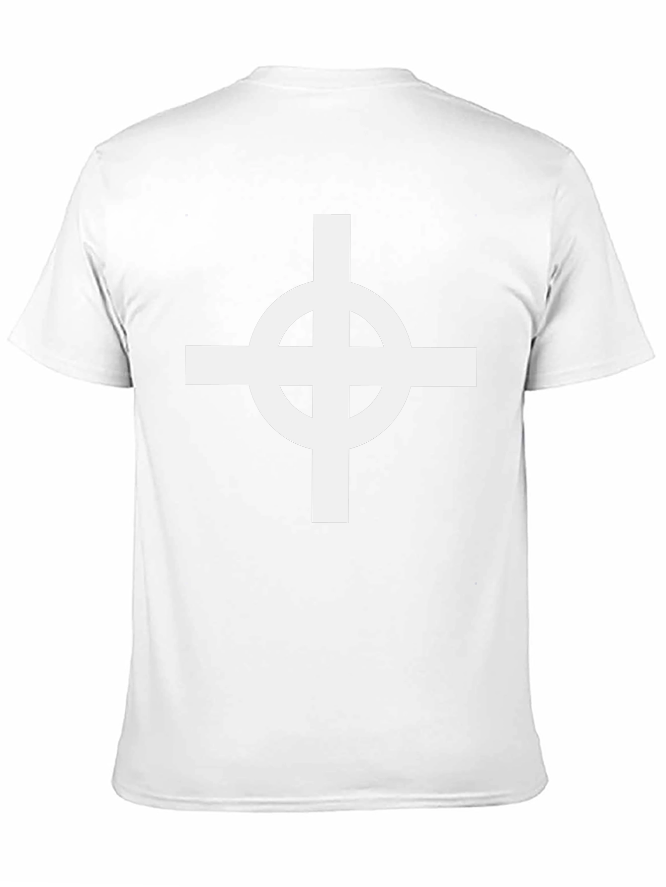 Celtic Cross Graphic Tee - Black Cotton Blend Shirt