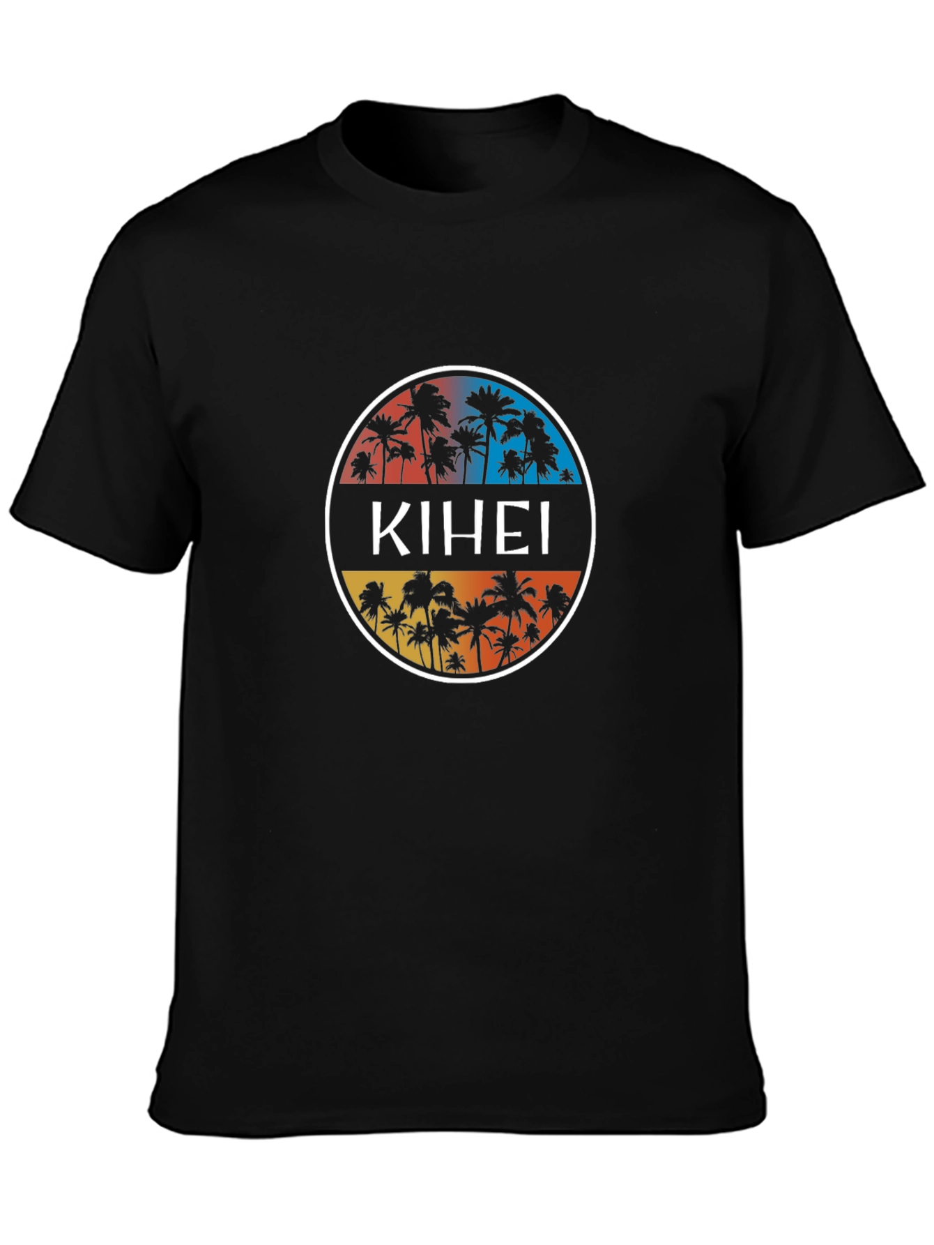 Kihei Palm Tree Graphic Tee - Black
