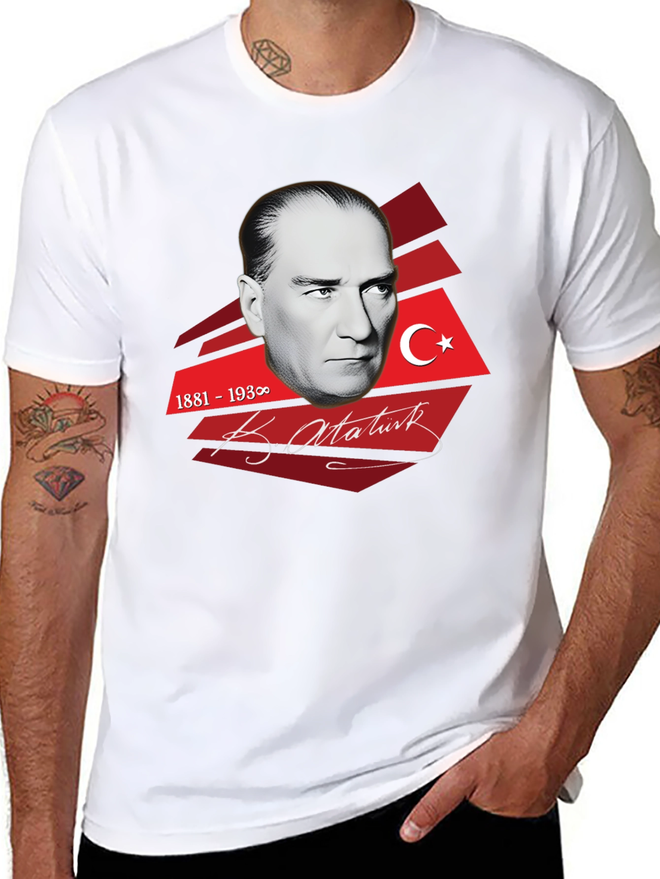 Atatürk Graphic T-Shirt - Black Stylish Mens Tee