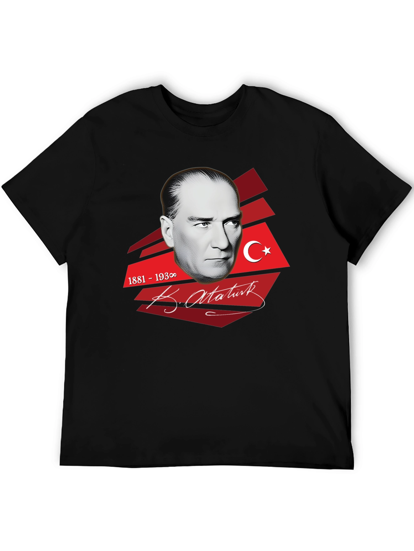 Atatürk Graphic T-Shirt - Black Stylish Mens Tee