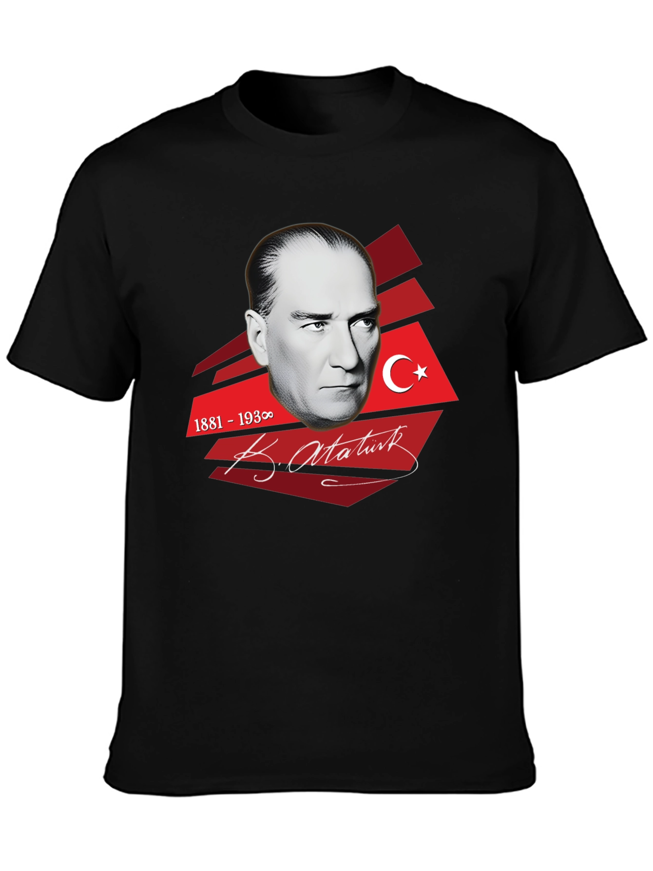 Atatürk Graphic T-Shirt - Black Stylish Mens Tee