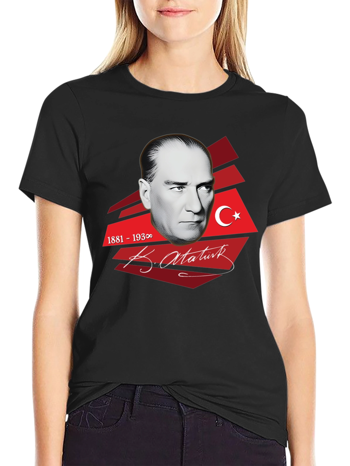 Atatürk Graphic T-Shirt - Black Stylish Mens Tee