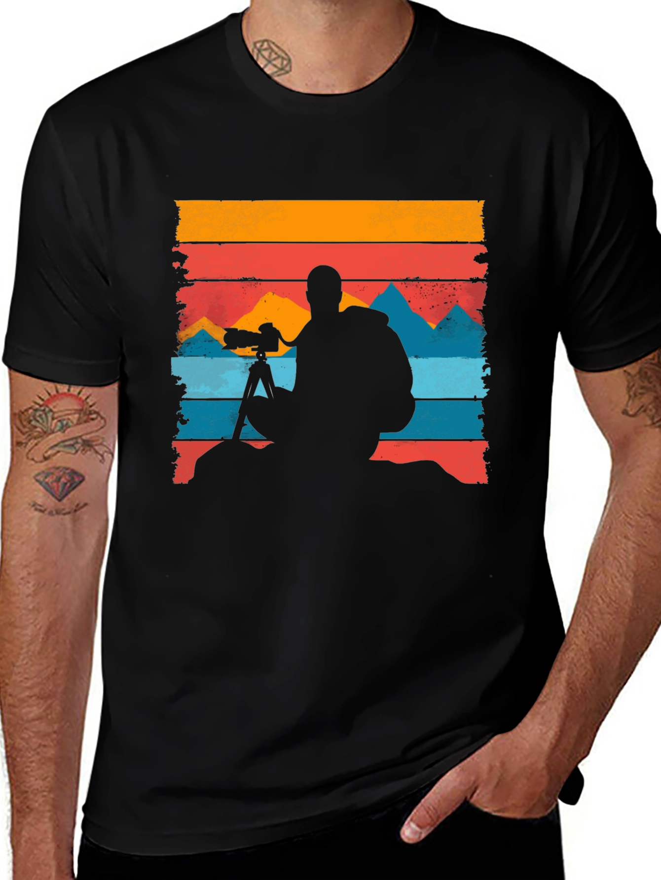Photographer Silhouette Graphic Tee - Adventure Ready