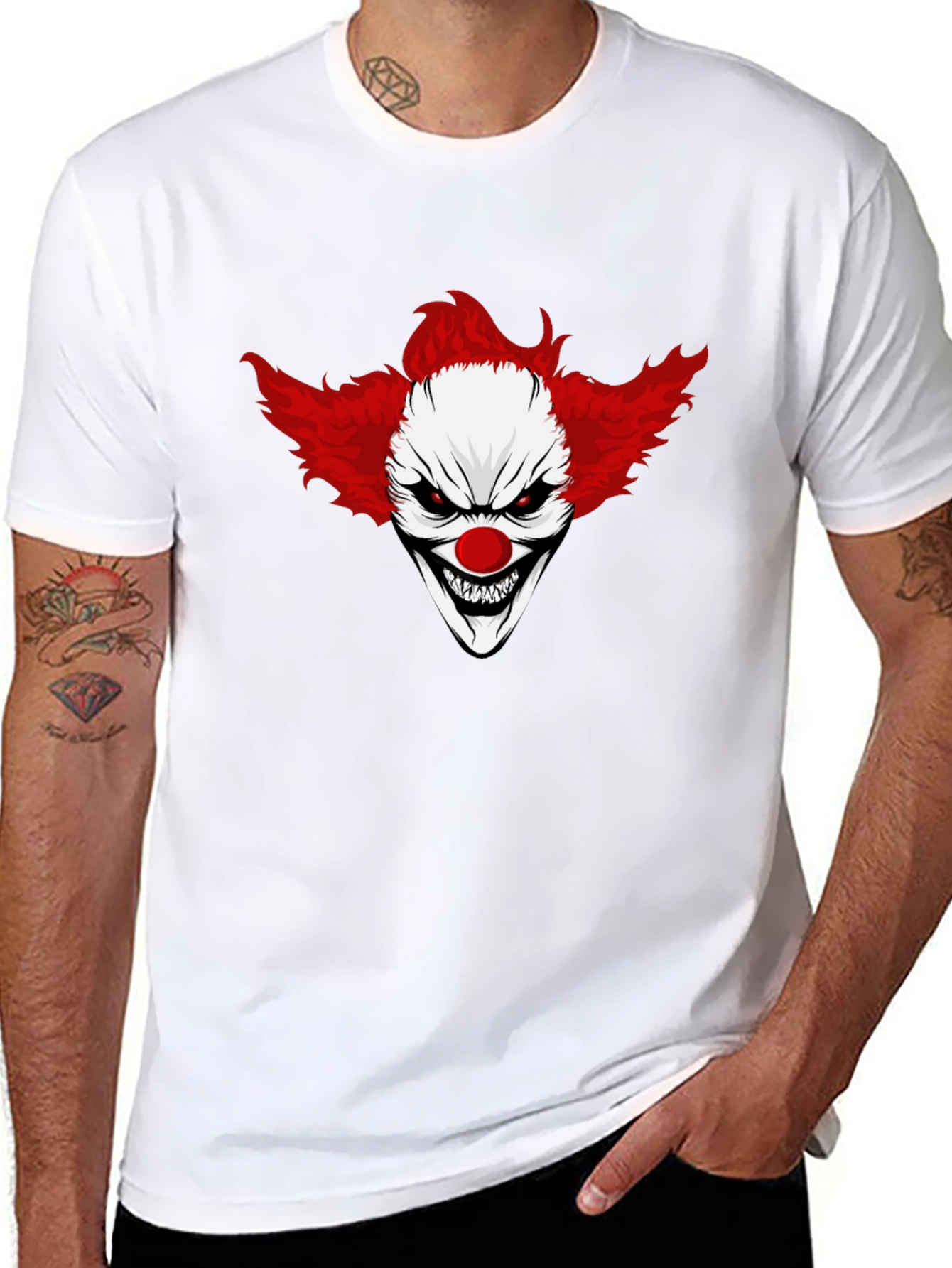 Creepy Clown Graphic Black T-Shirt
