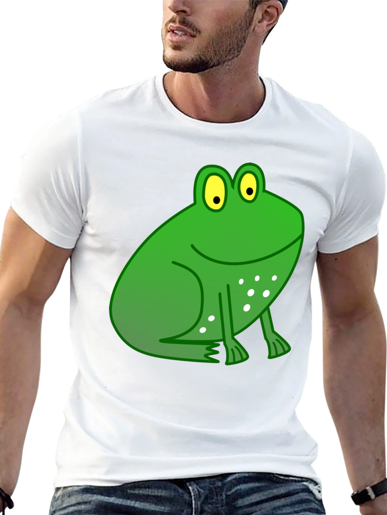 Funny Frog Graphic Black T-Shirt
