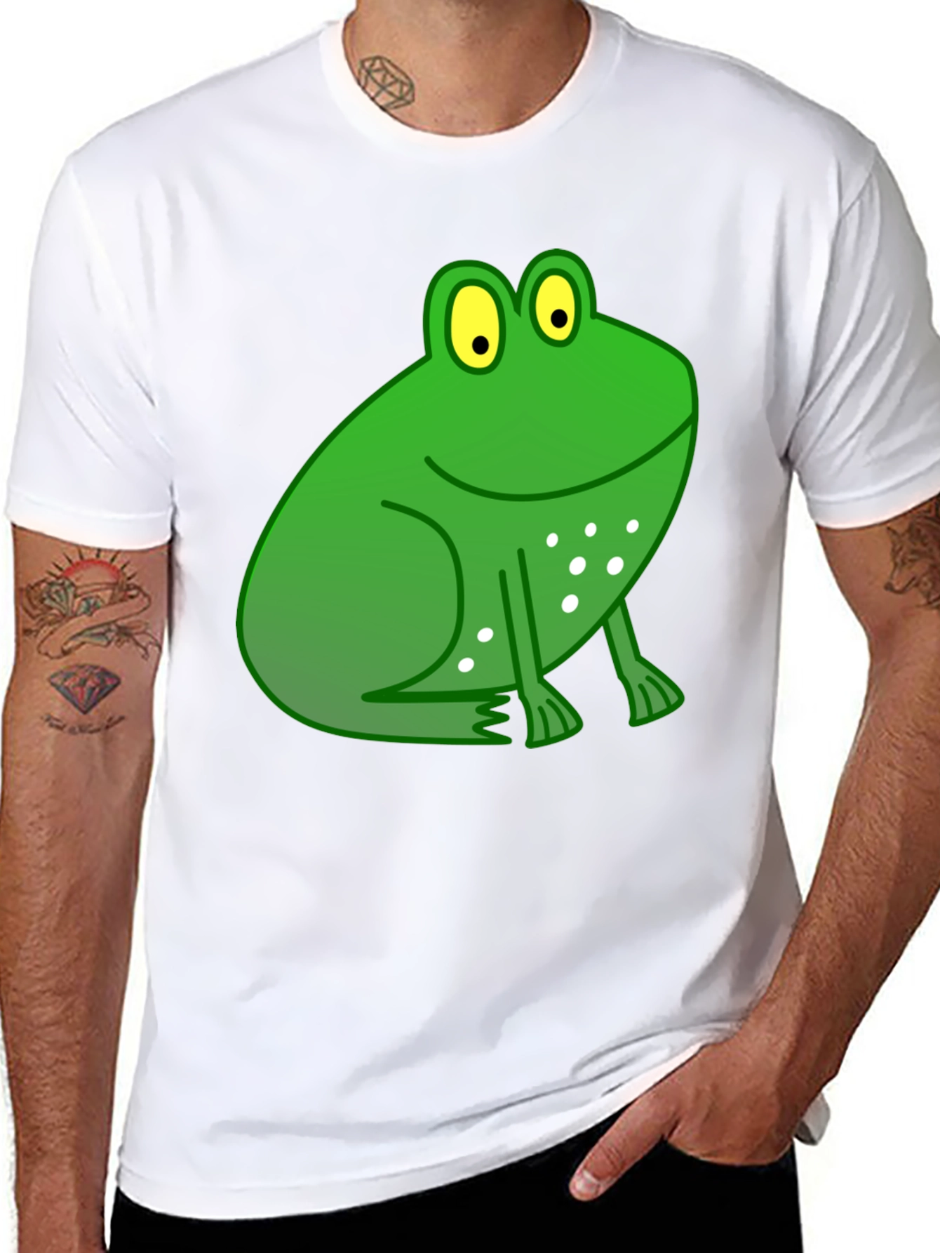 Funny Frog Graphic Black T-Shirt