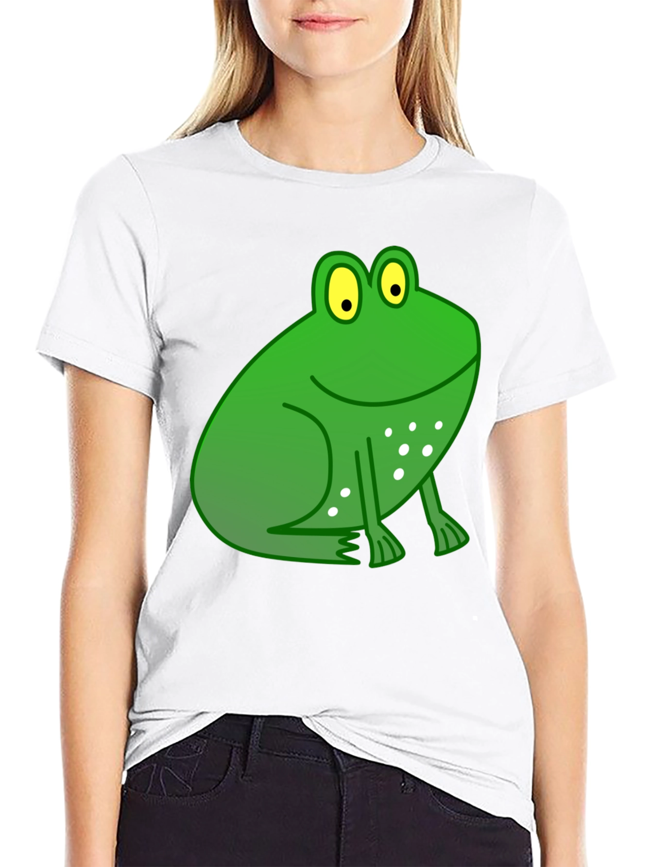 Funny Frog Graphic Black T-Shirt
