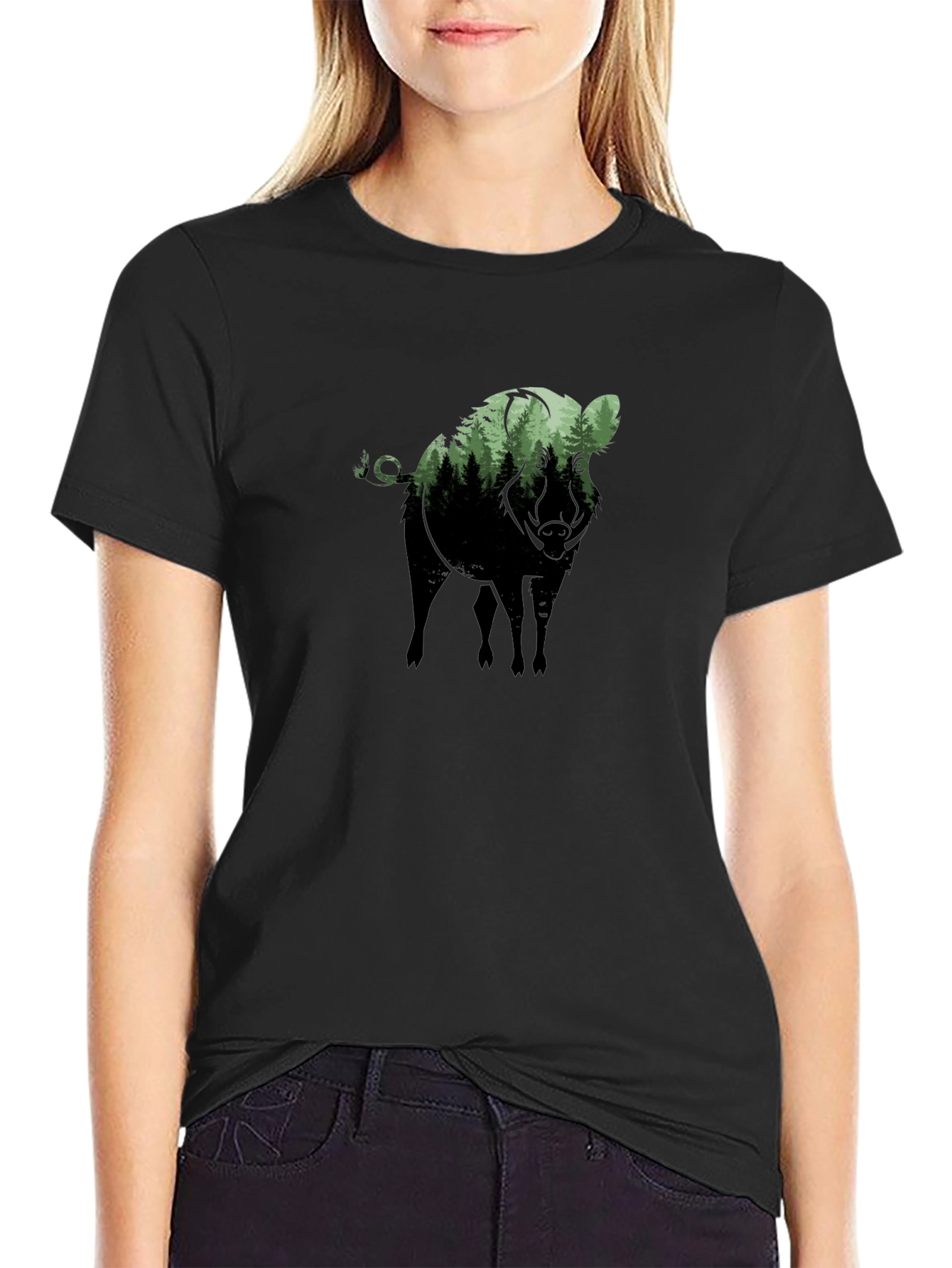 Nature Hog Graphic T-Shirt - Black