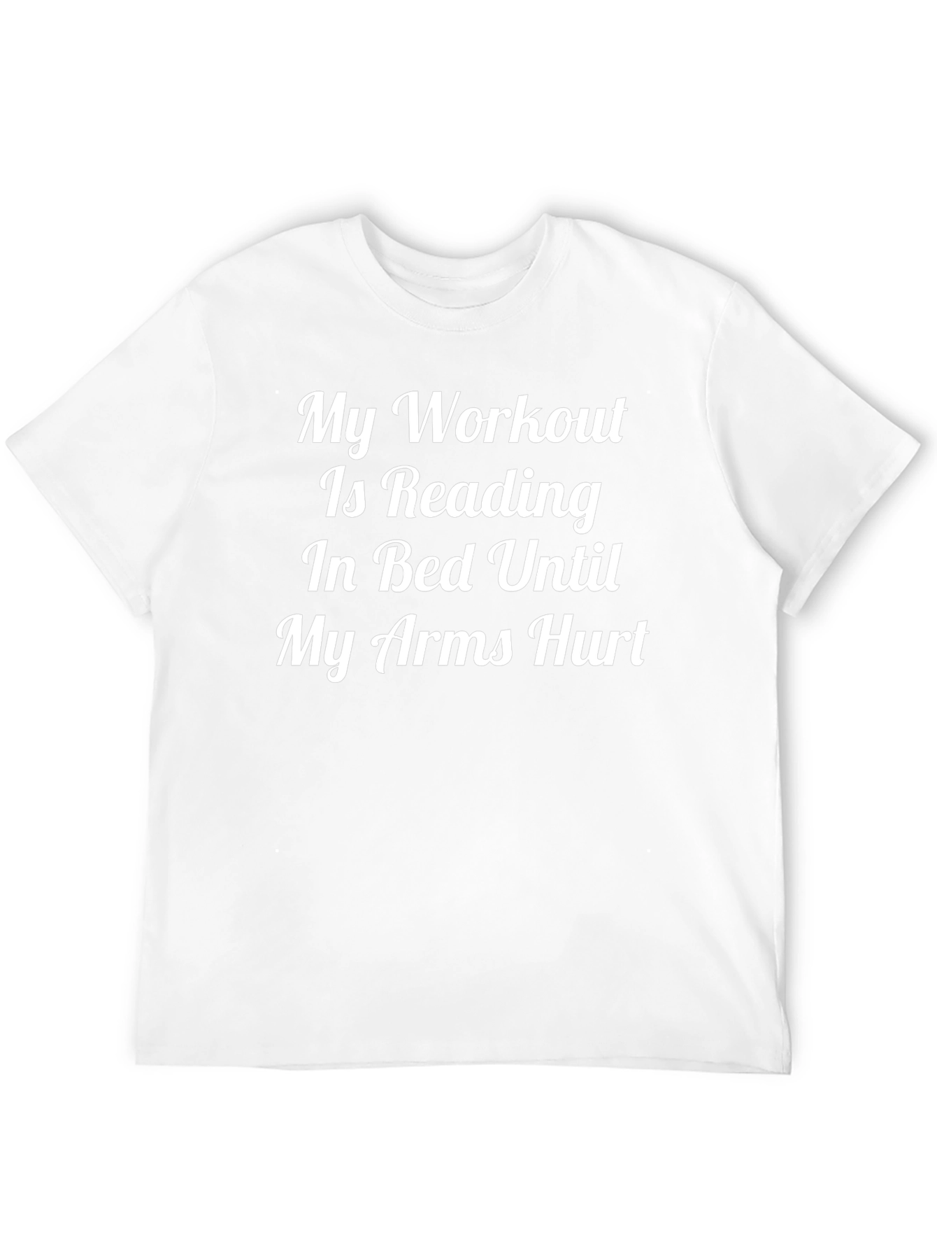 Funny Workout Reading T-Shirt Novelty Slogan Tee