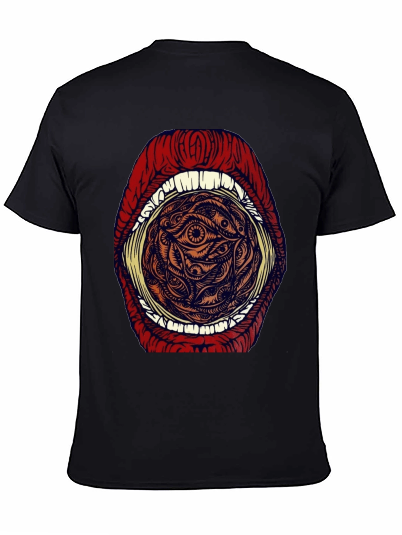 Eye Mouth Graphic T-Shirt - Unique Mens Tee