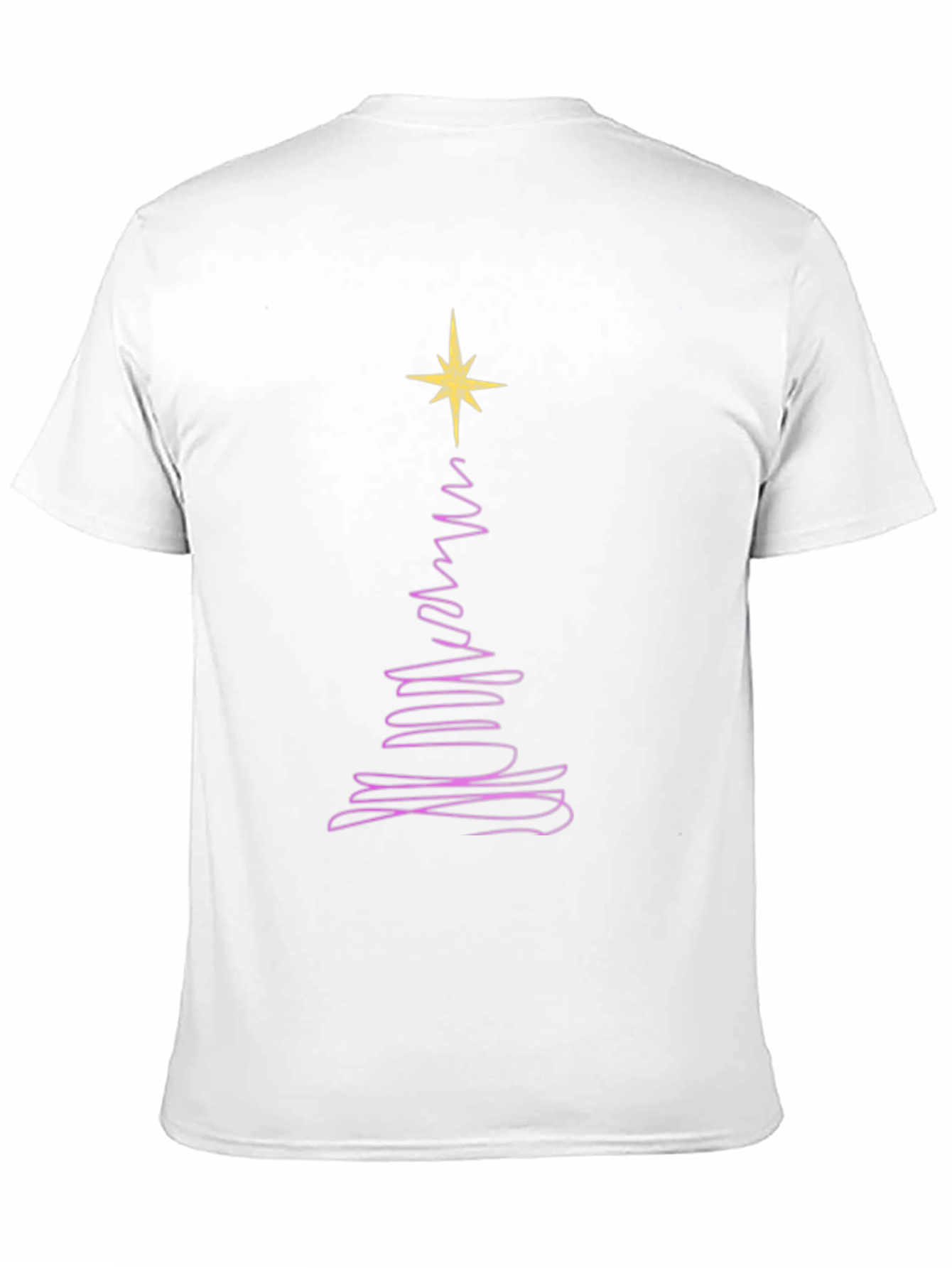Christmas Tree Line Art T-Shirt