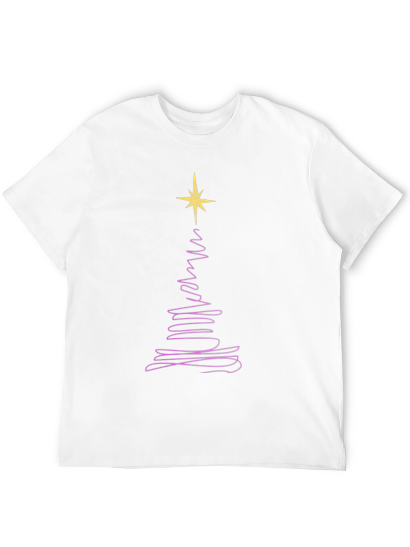 Christmas Tree Line Art T-Shirt