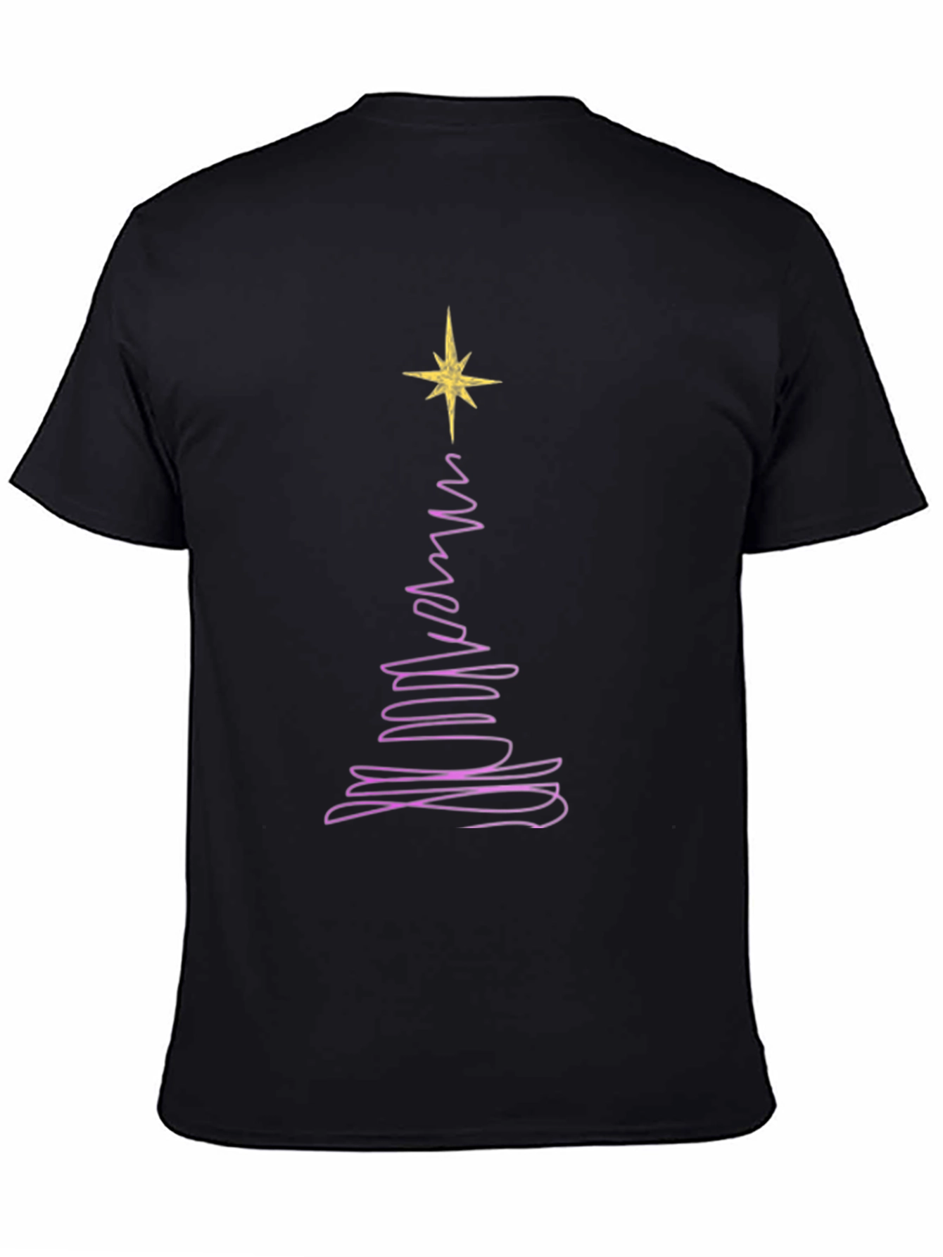 Christmas Tree Line Art T-Shirt