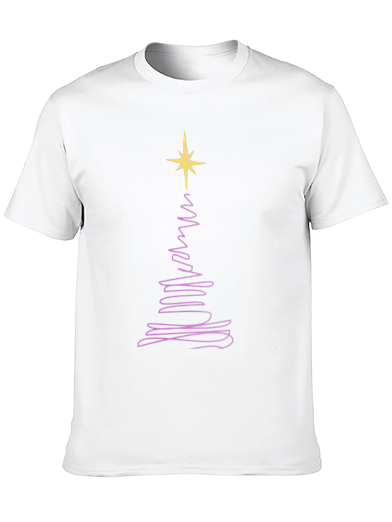 Christmas Tree Line Art T-Shirt